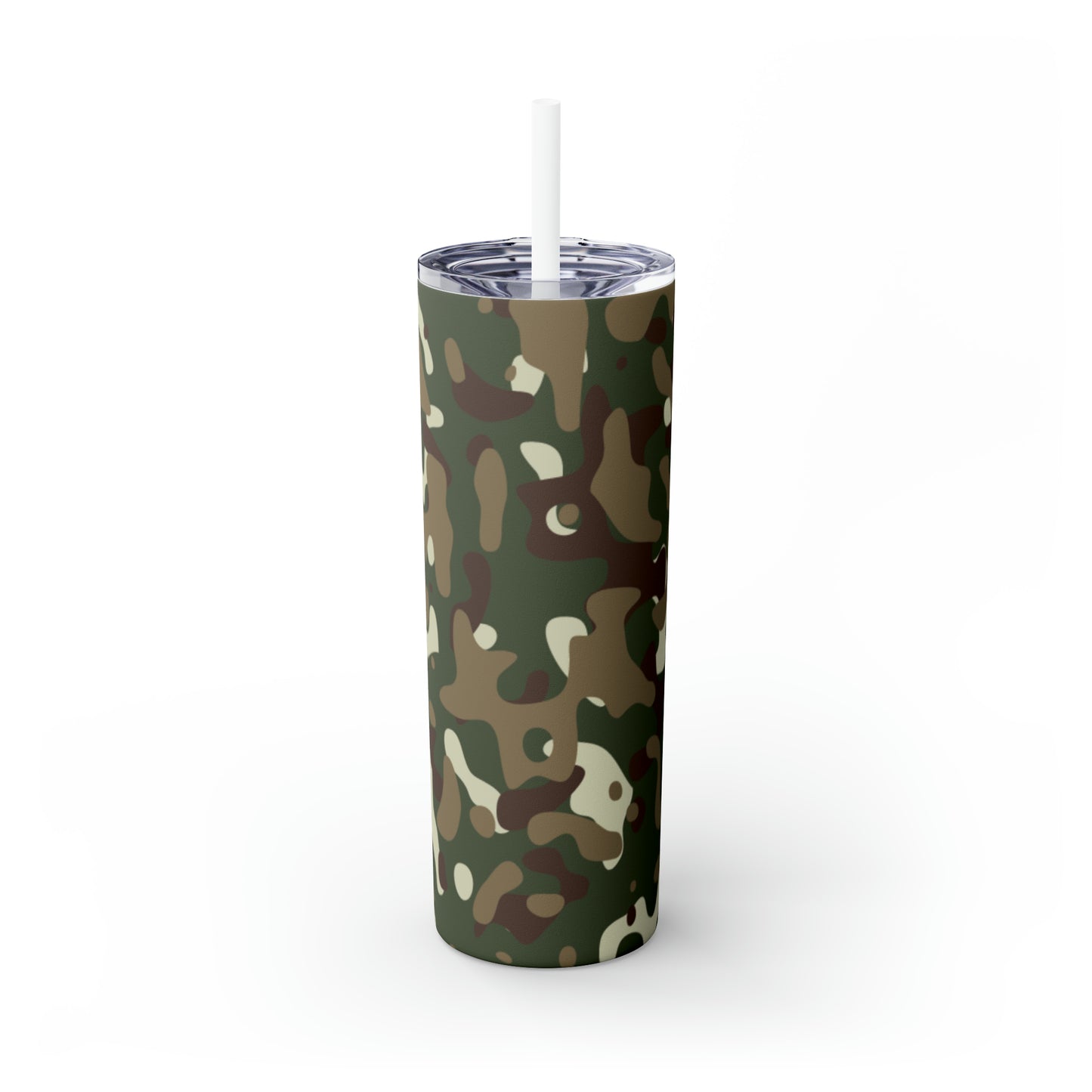 Camouflage Skinny Tumbler with Straw, 20oz