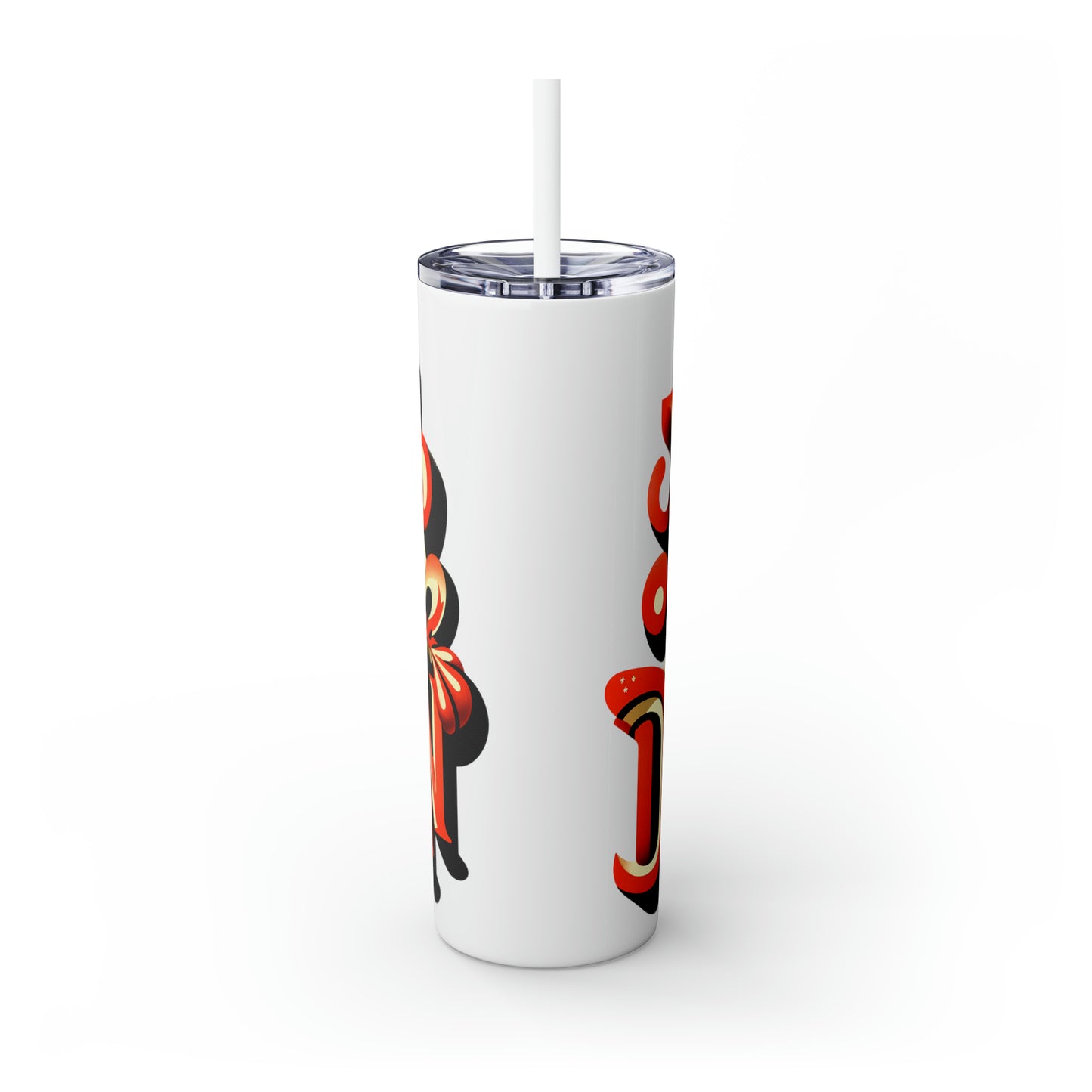 Year of Dragon Skinny Tumbler with Straw, 20oz