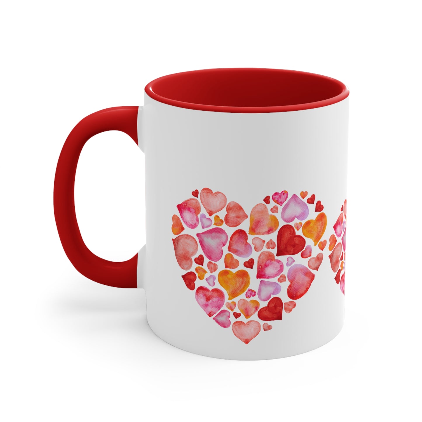 Valentine Hearts Accent Coffee Mug, 11oz