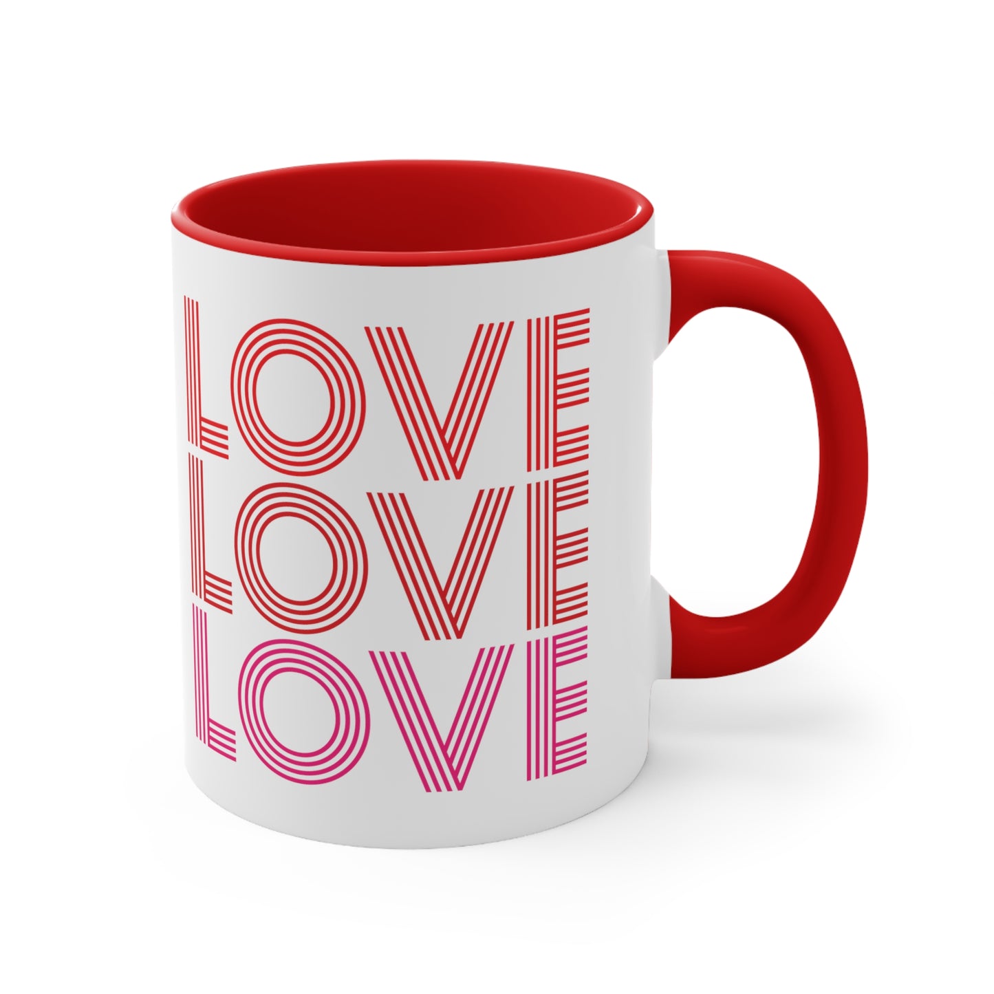 Love Love Love Accent Coffee Mug, 11oz
