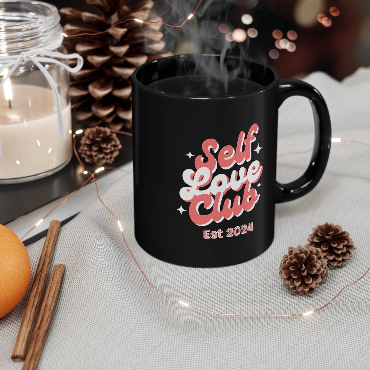 Self Love Club Est 2024 11oz Black Mug