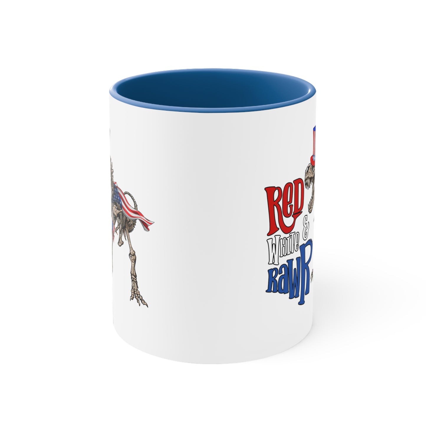 Red White & Rawr Accent Coffee Mug, 11oz