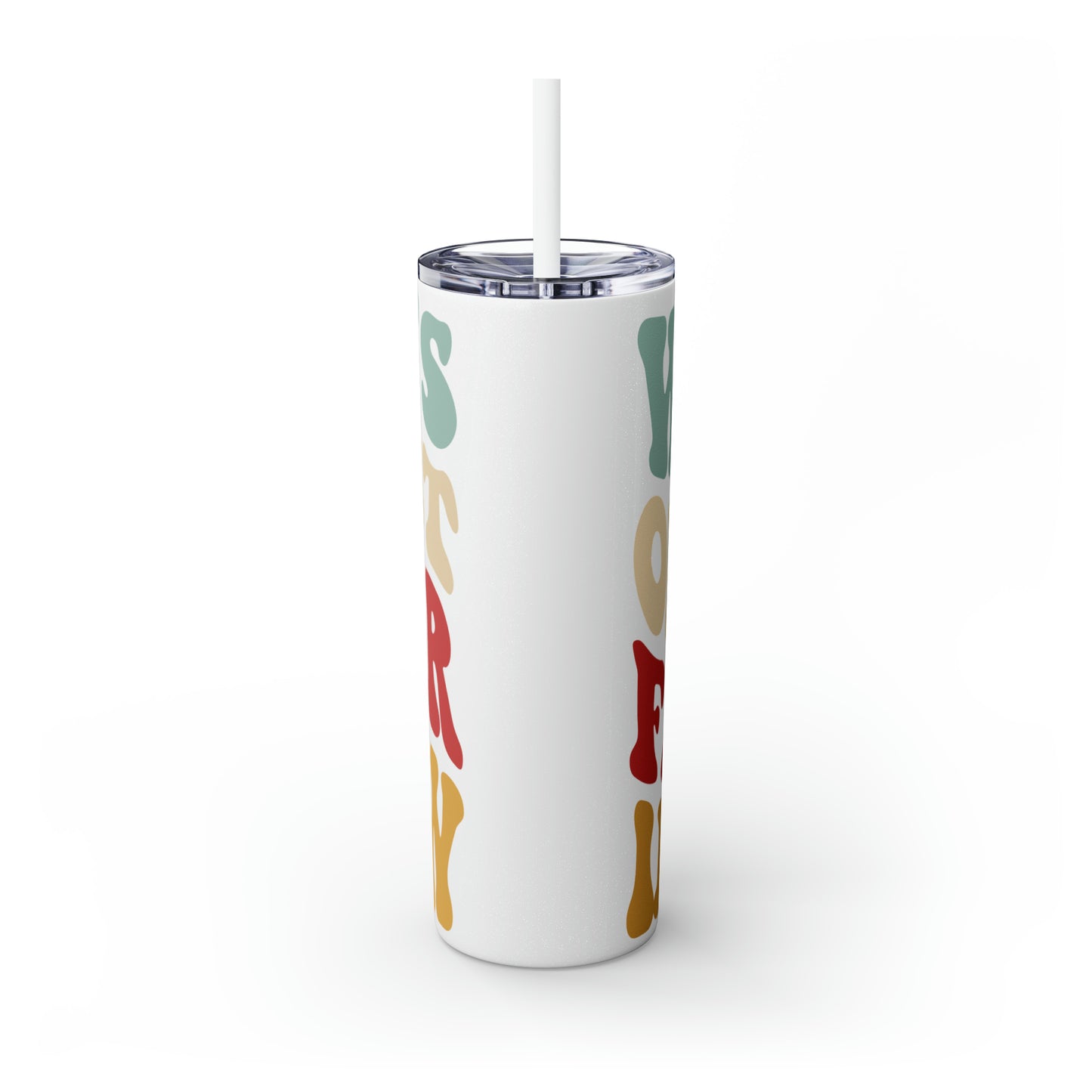 World's Greatest Okayest Father-In-Law Skinny Tumbler with Straw, 20oz