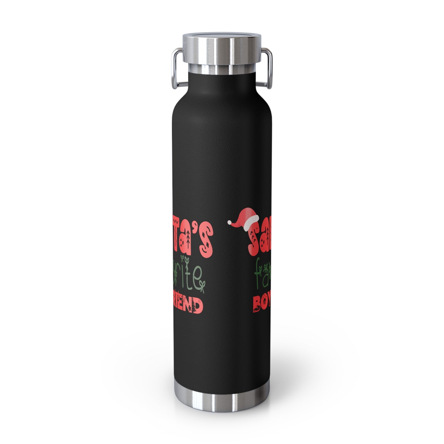 Santa's Favorite Boyfriend Copper Vacuum Insulated Bottle, 22oz