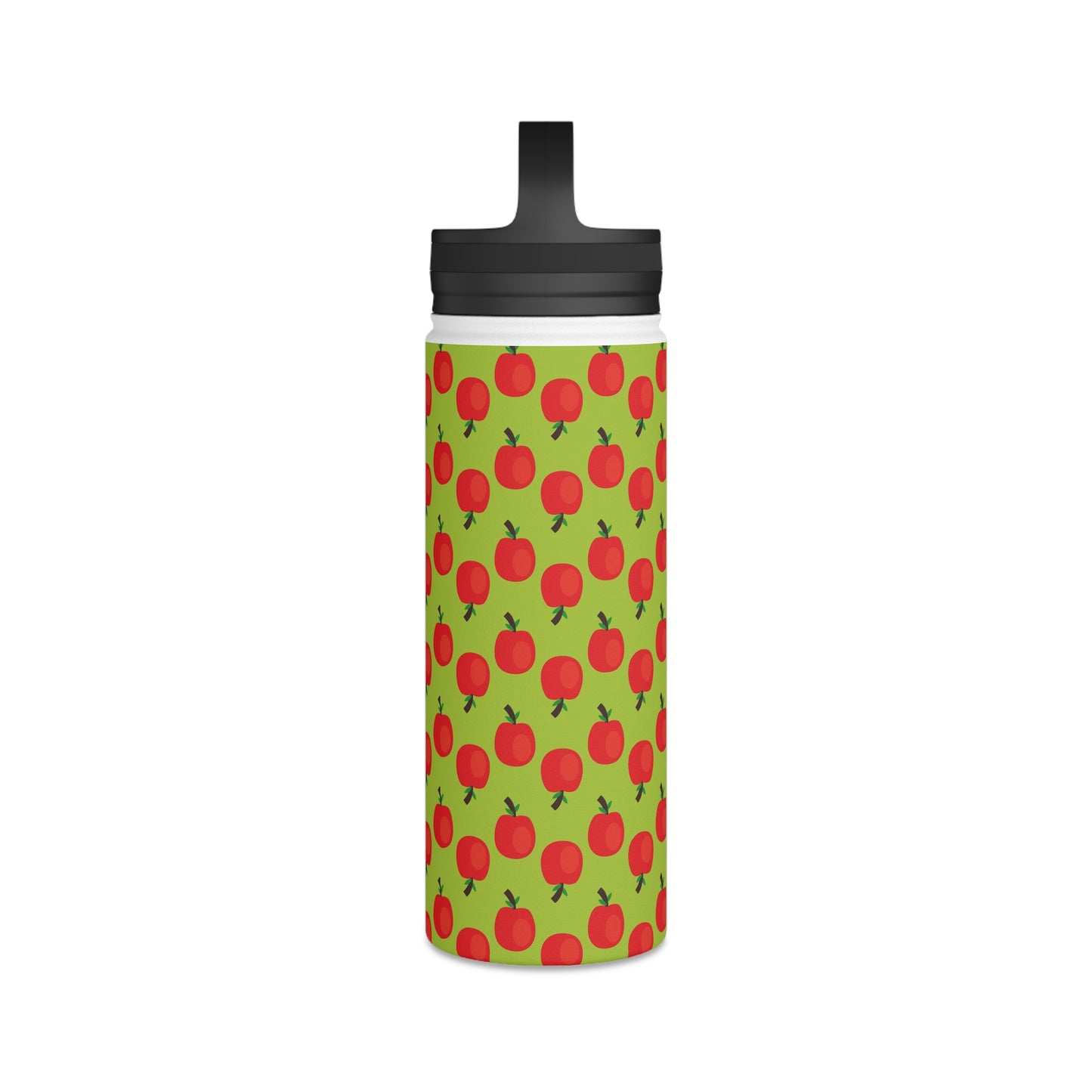 Back To School Apples Stainless Steel Water Bottle, Handle Lid