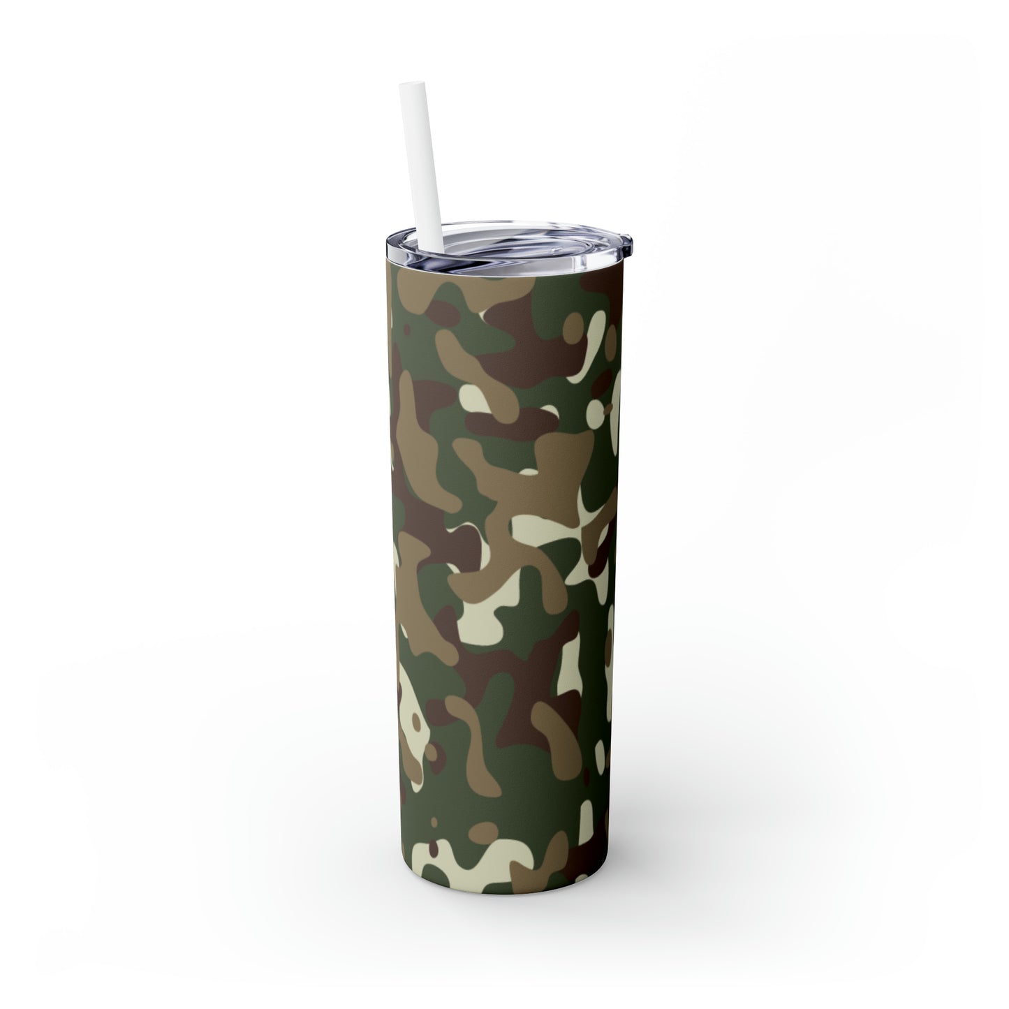 Camouflage Skinny Tumbler with Straw, 20oz