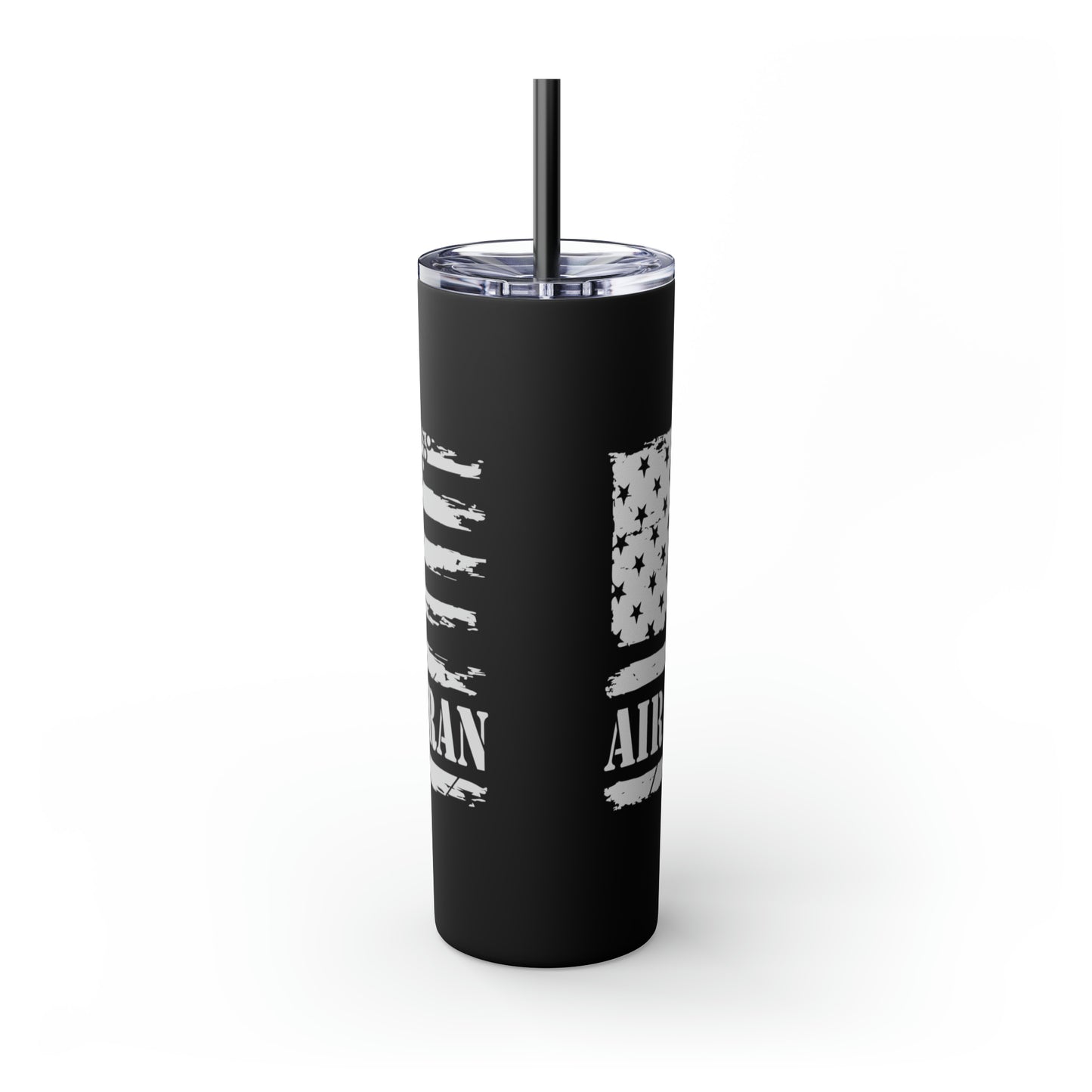 Air Force Veteran Skinny Tumbler with Straw, 20oz