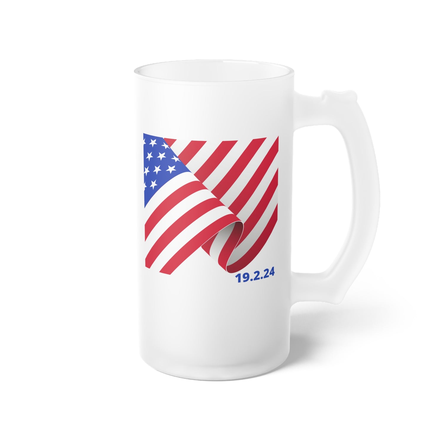Happy President's Day 2024 Frosted Glass Beer Mug