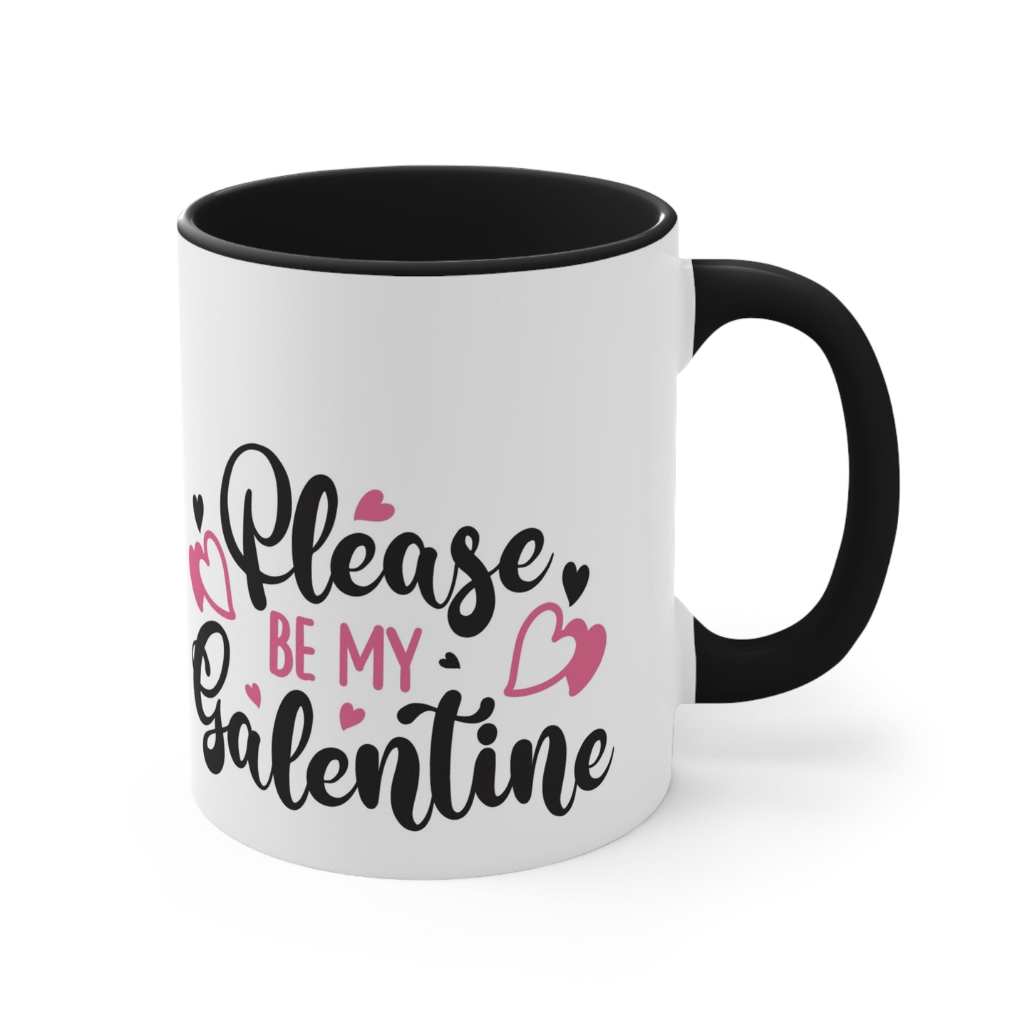 Please Be My Galentine Accent Coffee Mug, 11oz