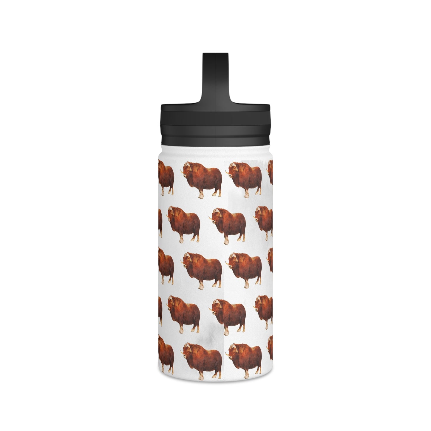 Back To School Animals Stainless Steel Water Bottle, Handle Lid