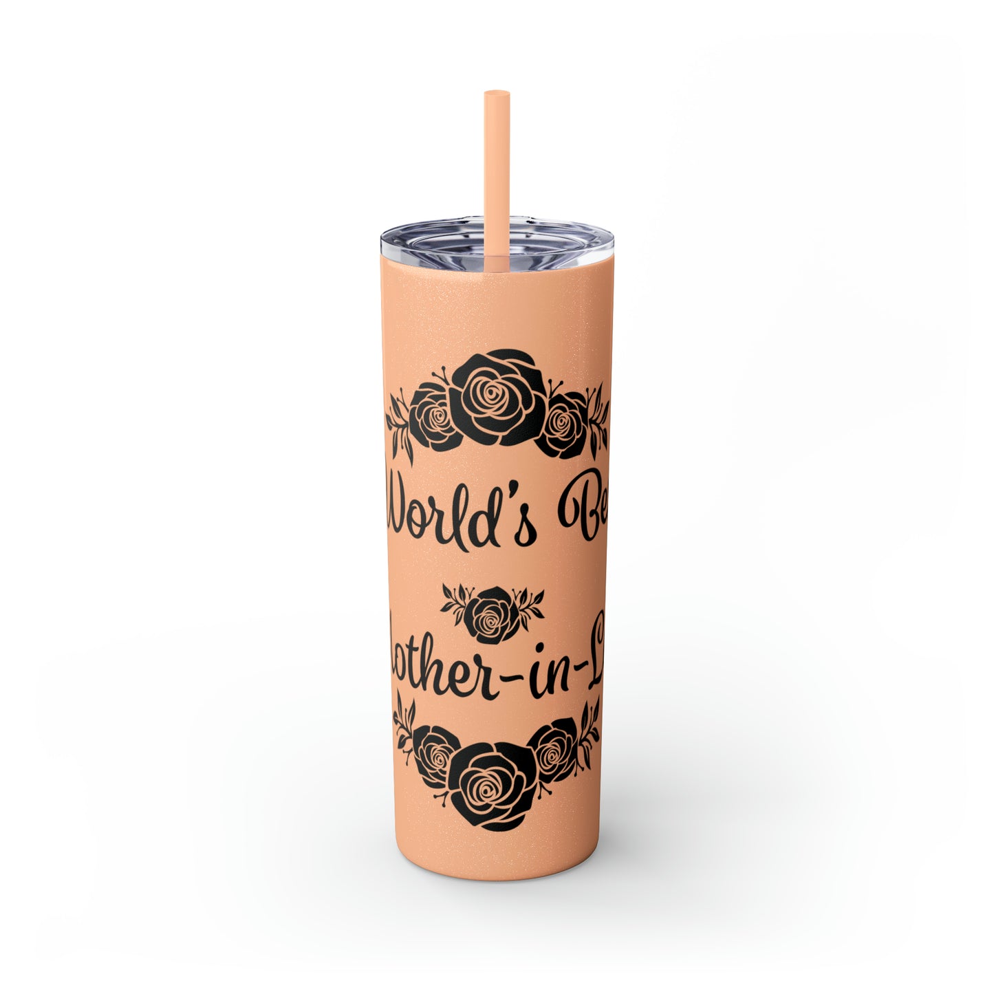World's Best Mother-In-Law Skinny Tumbler with Straw, 20oz