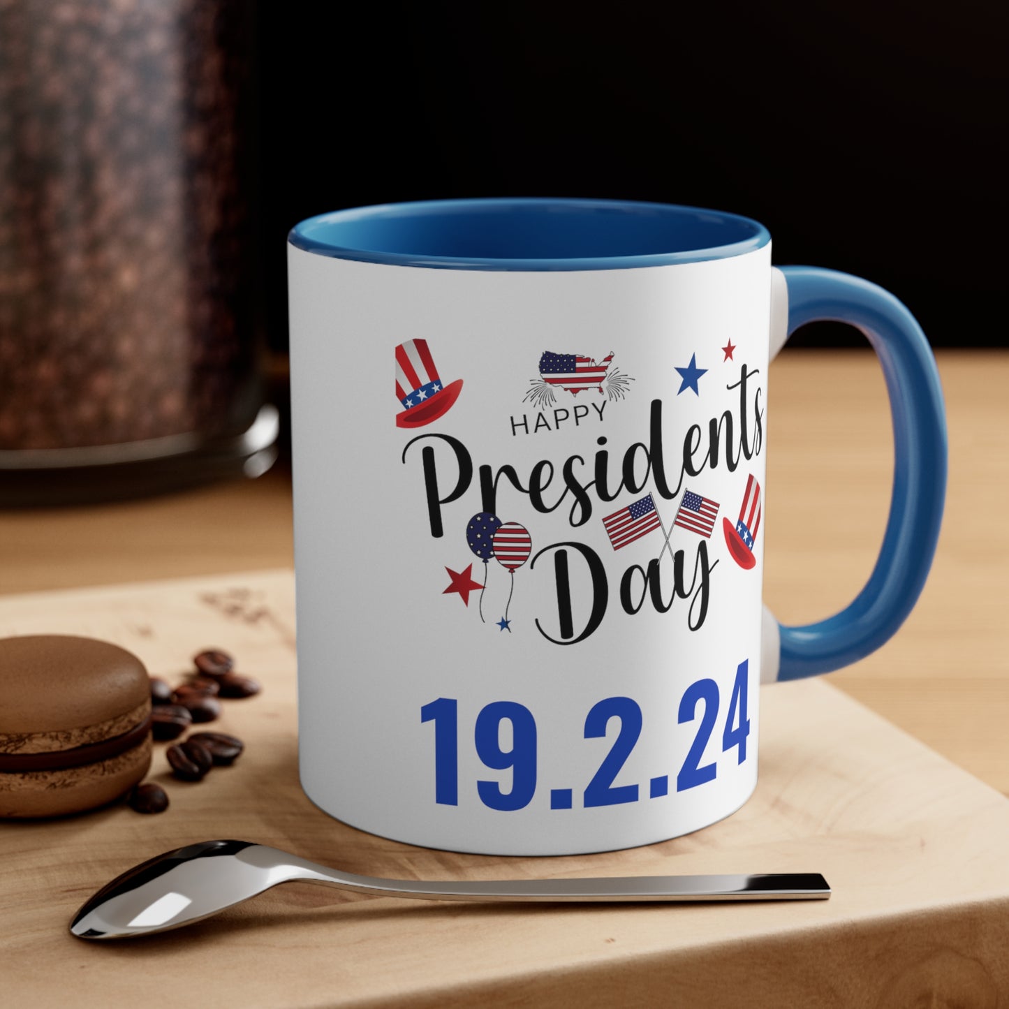 Happy President's Day 2024 Accent Coffee Mug, 11oz