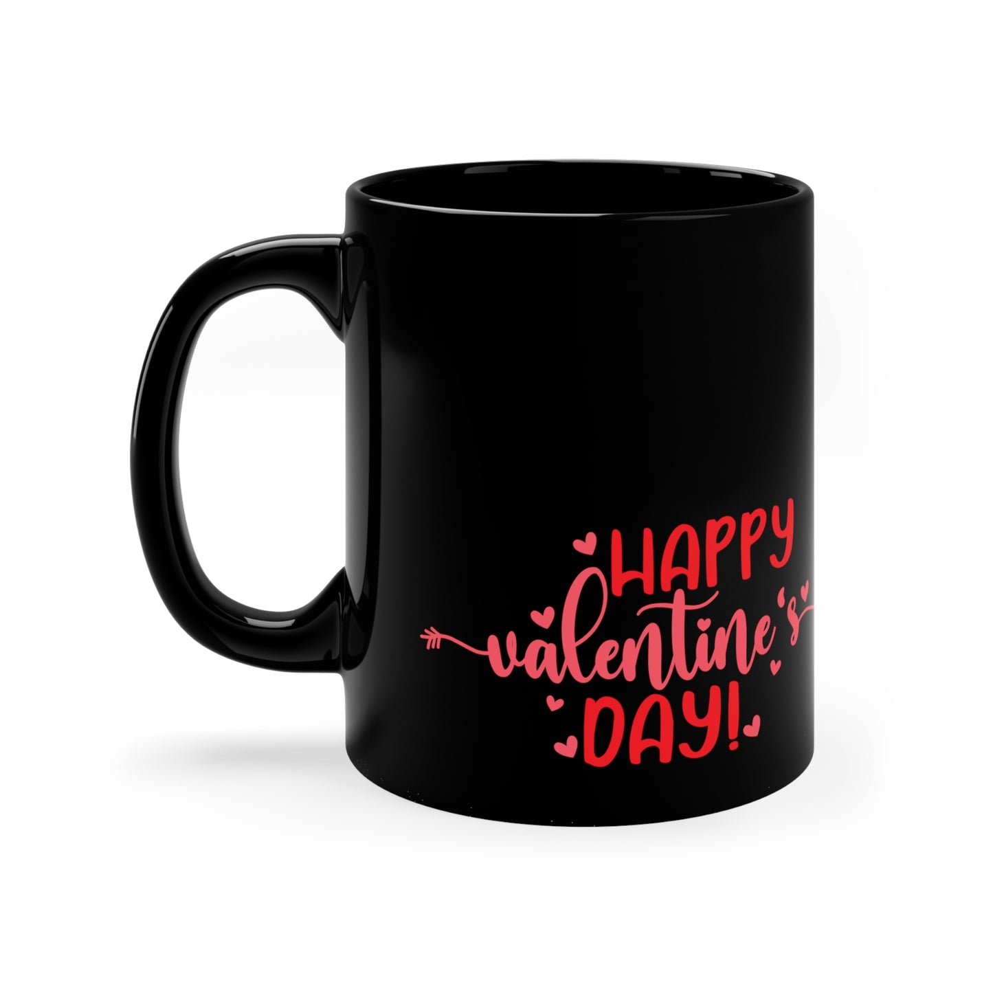 Happy Valentines Day 11oz Black Mug