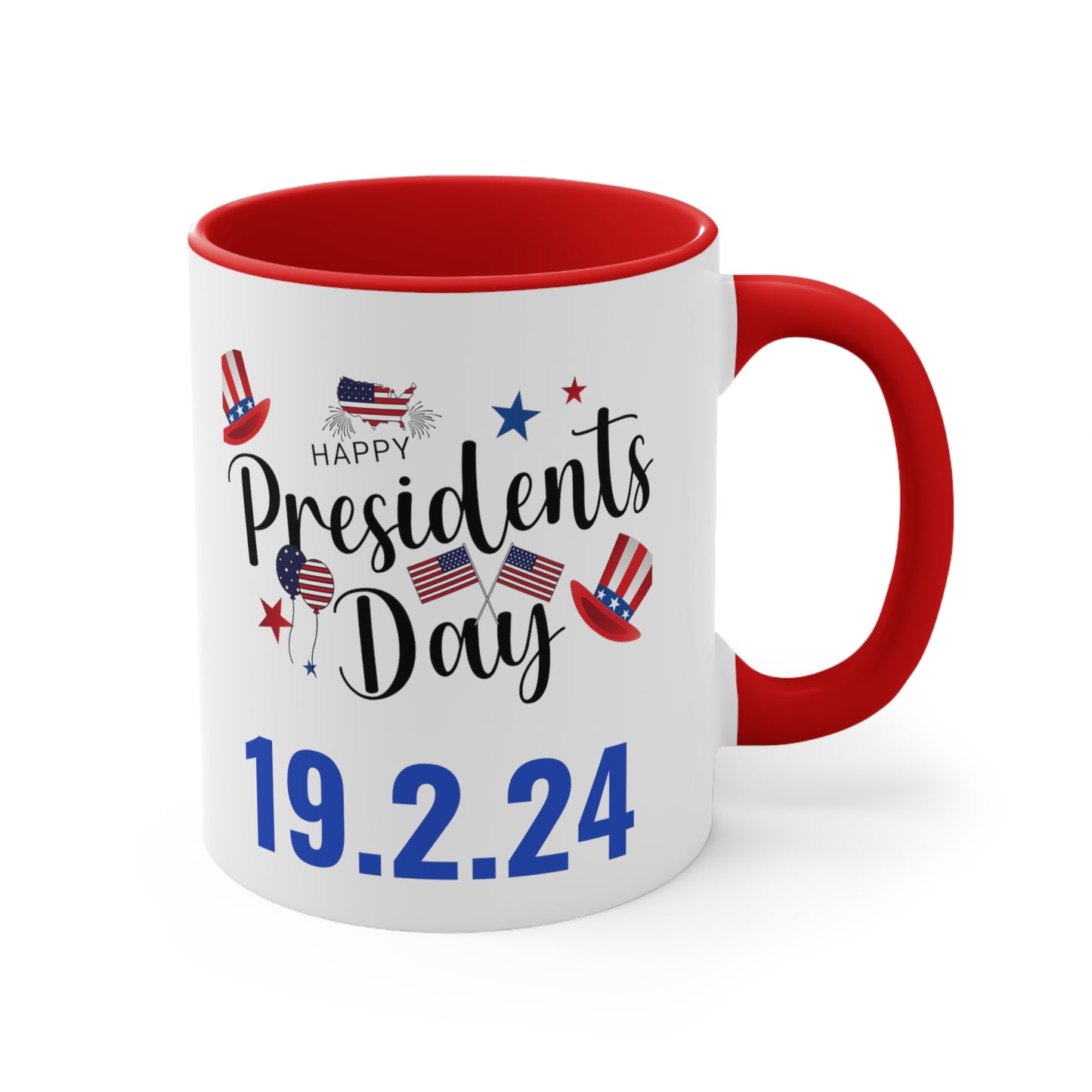Happy President's Day 2024 Accent Coffee Mug, 11oz