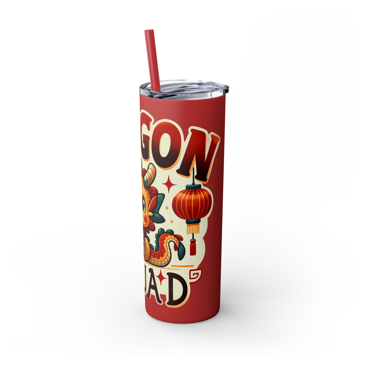 Dragon Squad Skinny Tumbler with Straw, 20oz