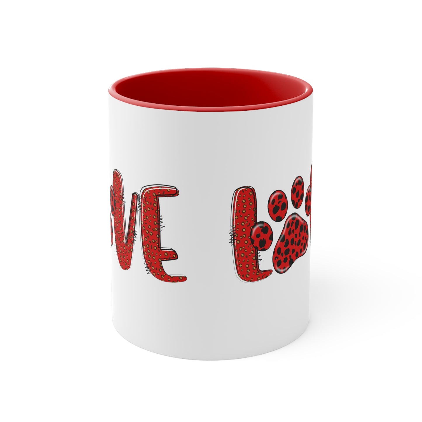 Love Valentines Day Accent Coffee Mug, 11oz