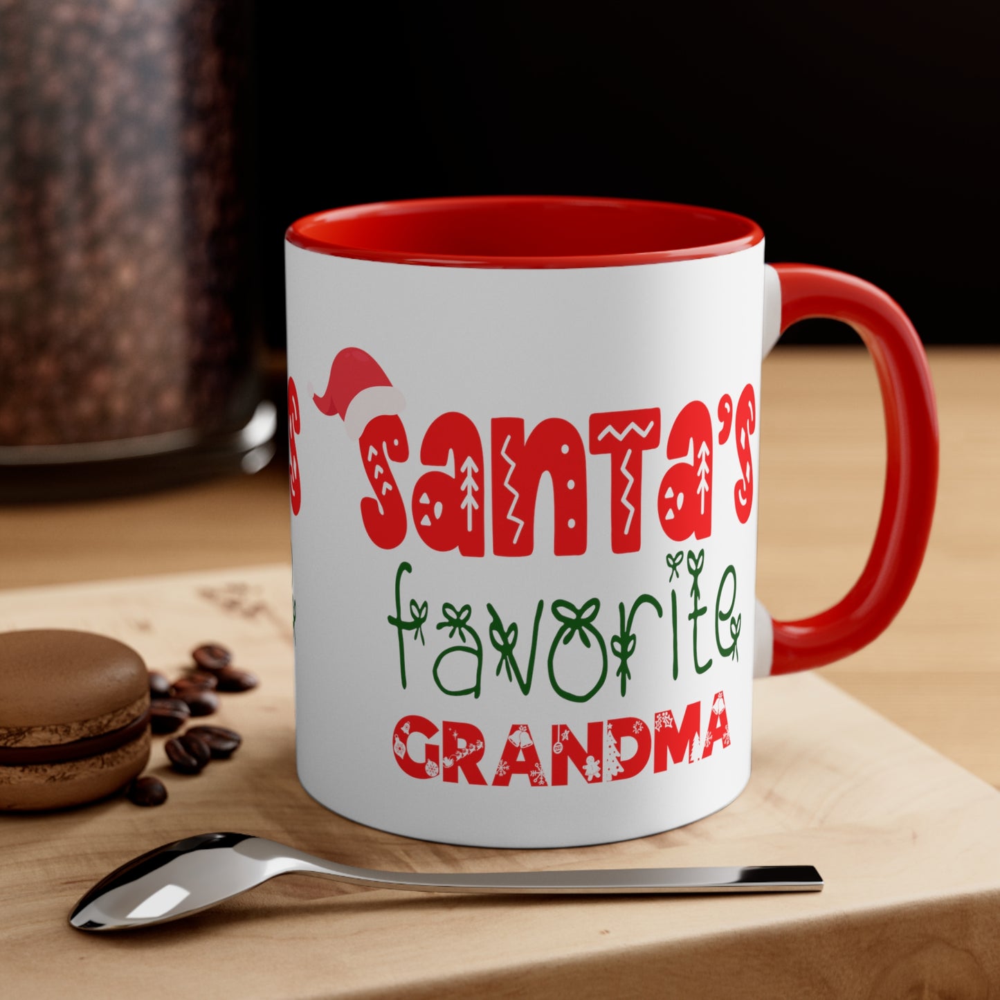 Santa's Favorite Grandma Accent Coffee Mug, 11oz