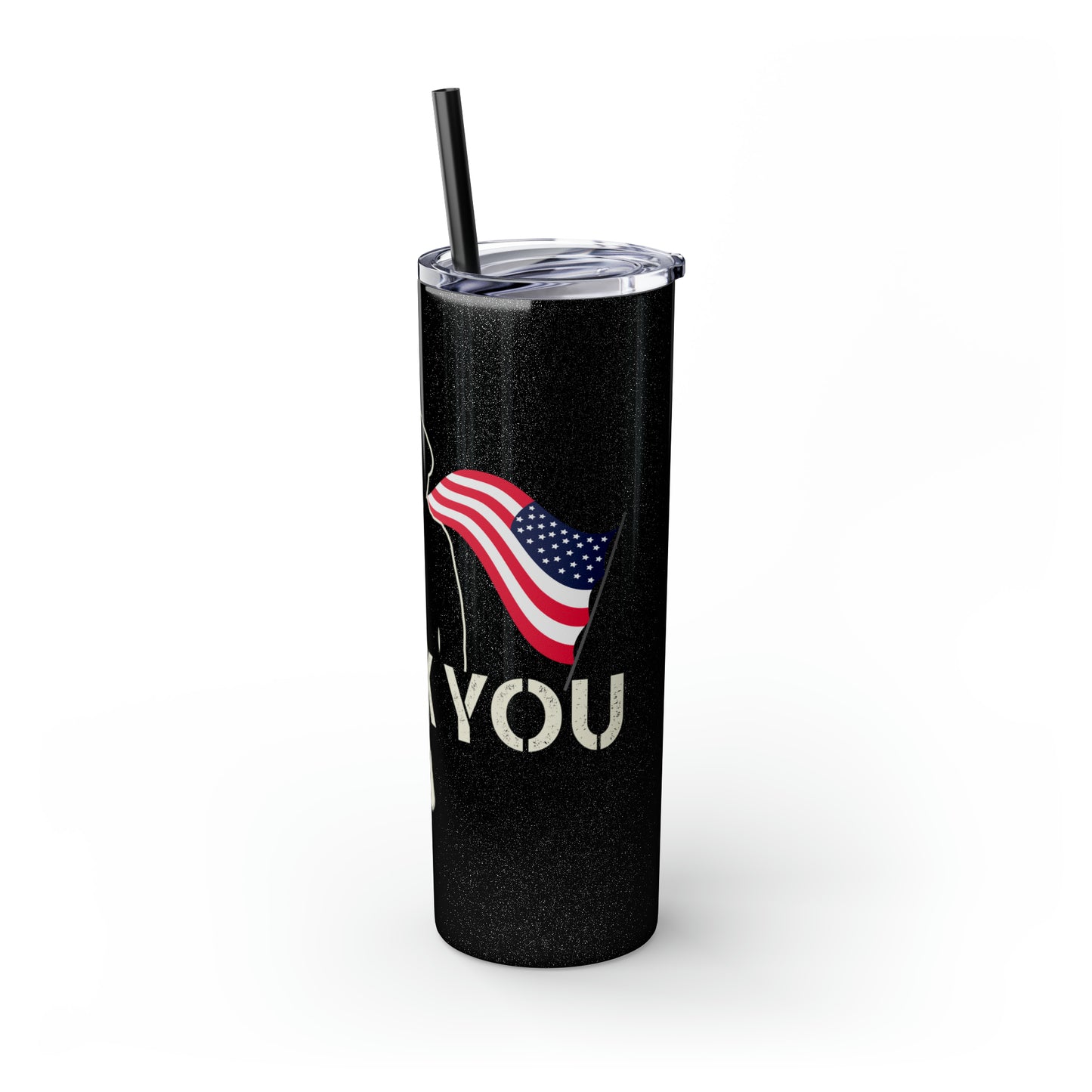 Thank You Veterans Day Skinny Tumbler with Straw, 20oz