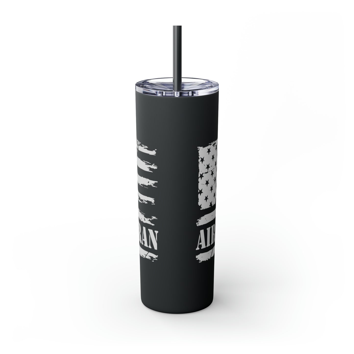 Air Force Veteran Skinny Tumbler with Straw, 20oz