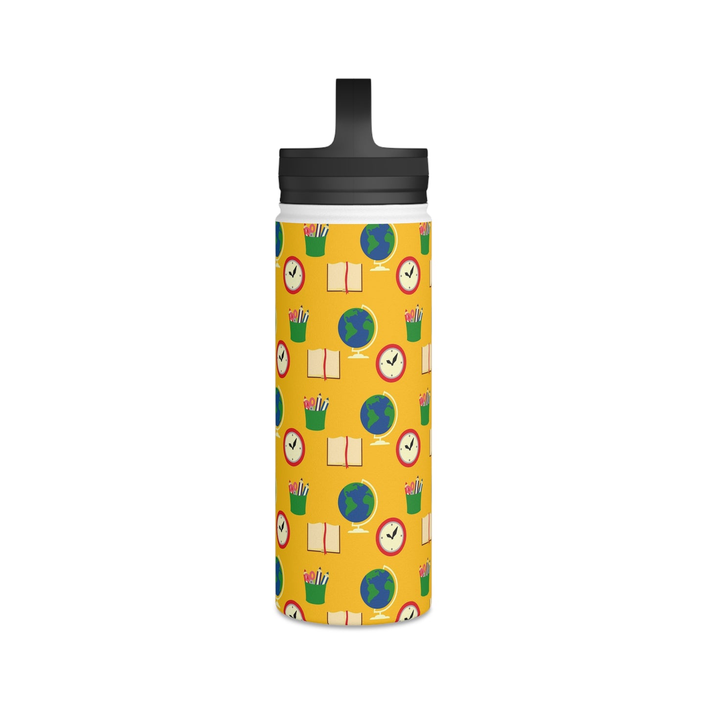 Back To School Stainless Steel Water Bottle, Handle Lid
