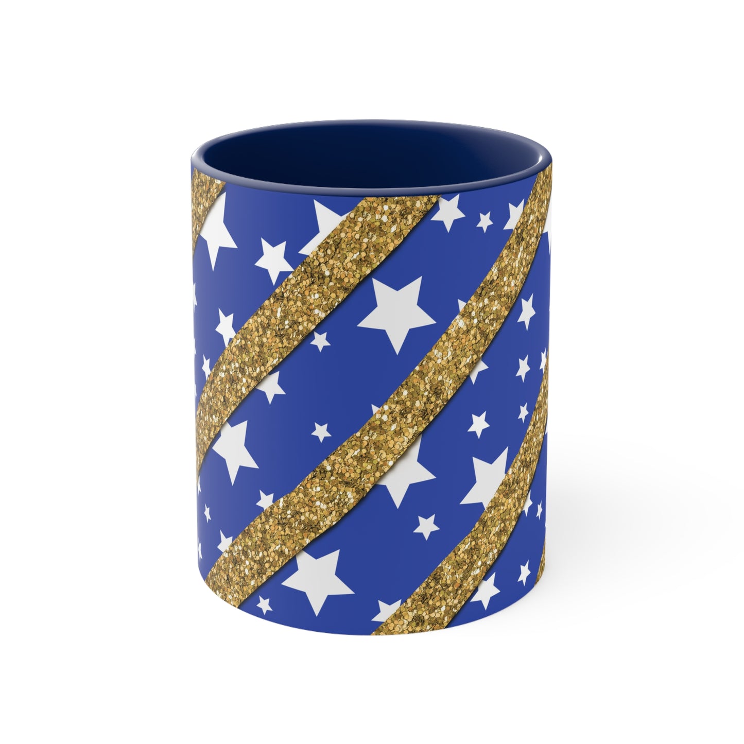 American Flag Themed Accent Coffee Mug, 11oz