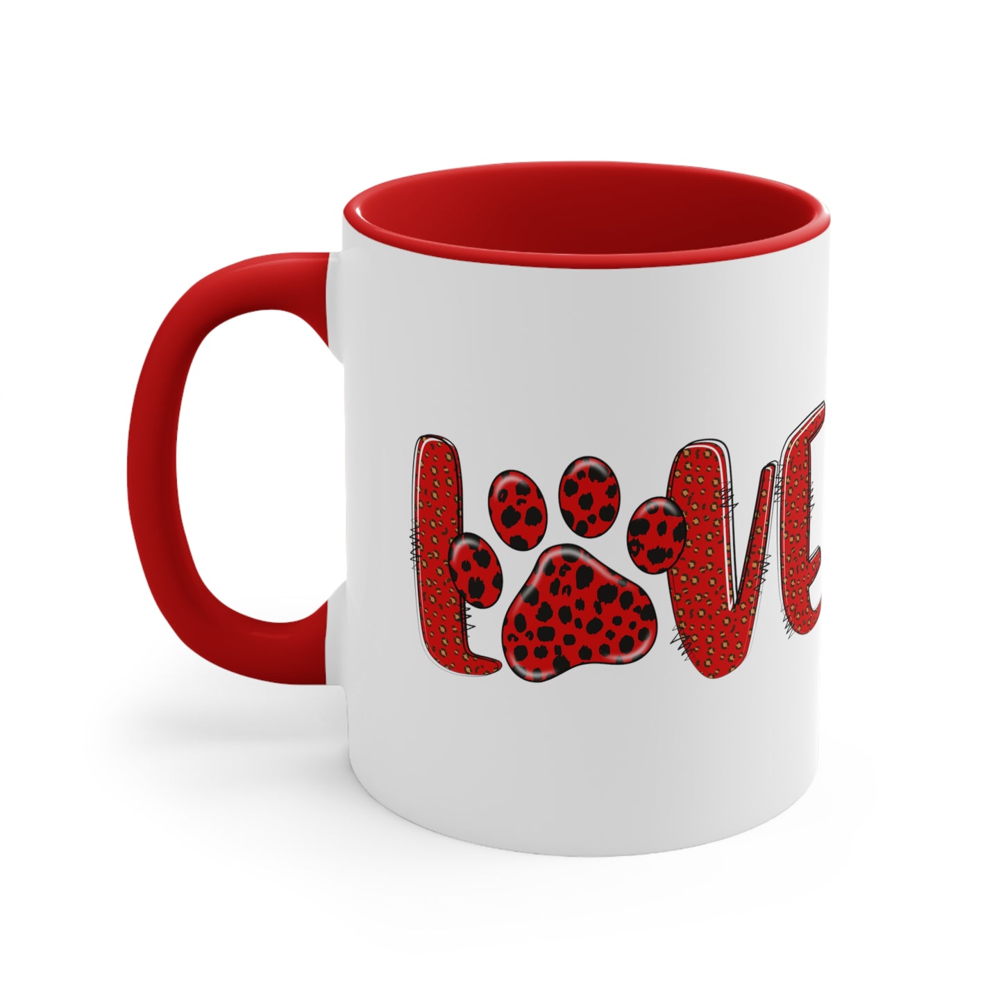 Love Valentines Day Accent Coffee Mug, 11oz