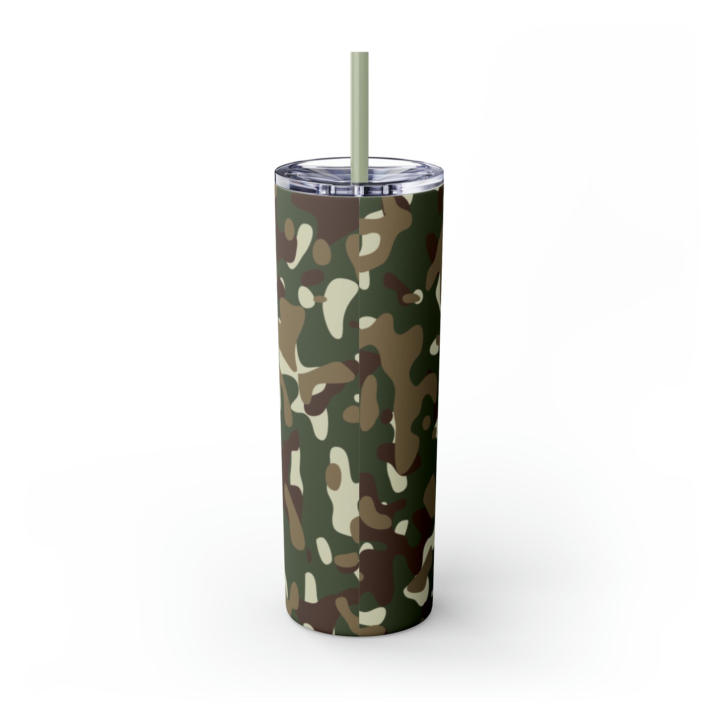 Camouflage Skinny Tumbler with Straw, 20oz