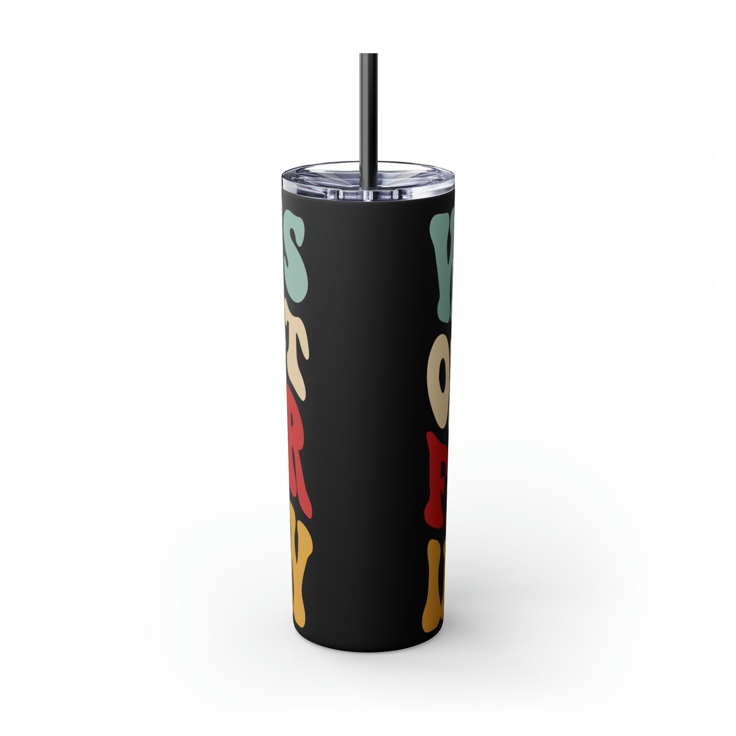 World's Greatest Okayest Father-In-Law Skinny Tumbler with Straw, 20oz