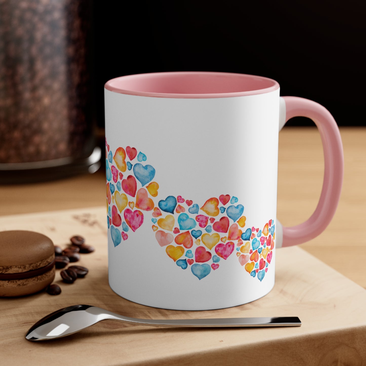 Valentine Hearts Accent Coffee Mug, 11oz