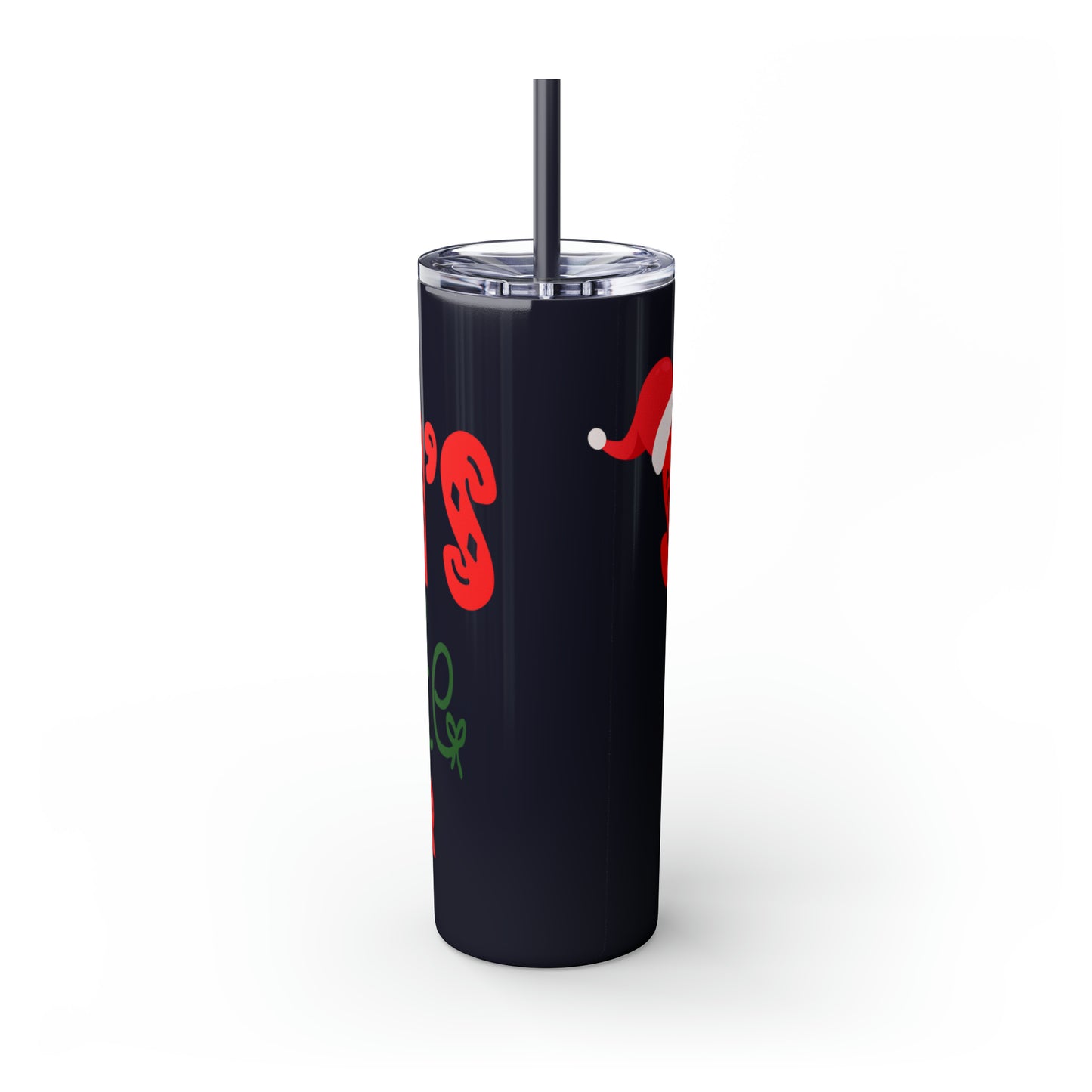 Santa's Favorite Mother Skinny Tumbler with Straw, 20oz