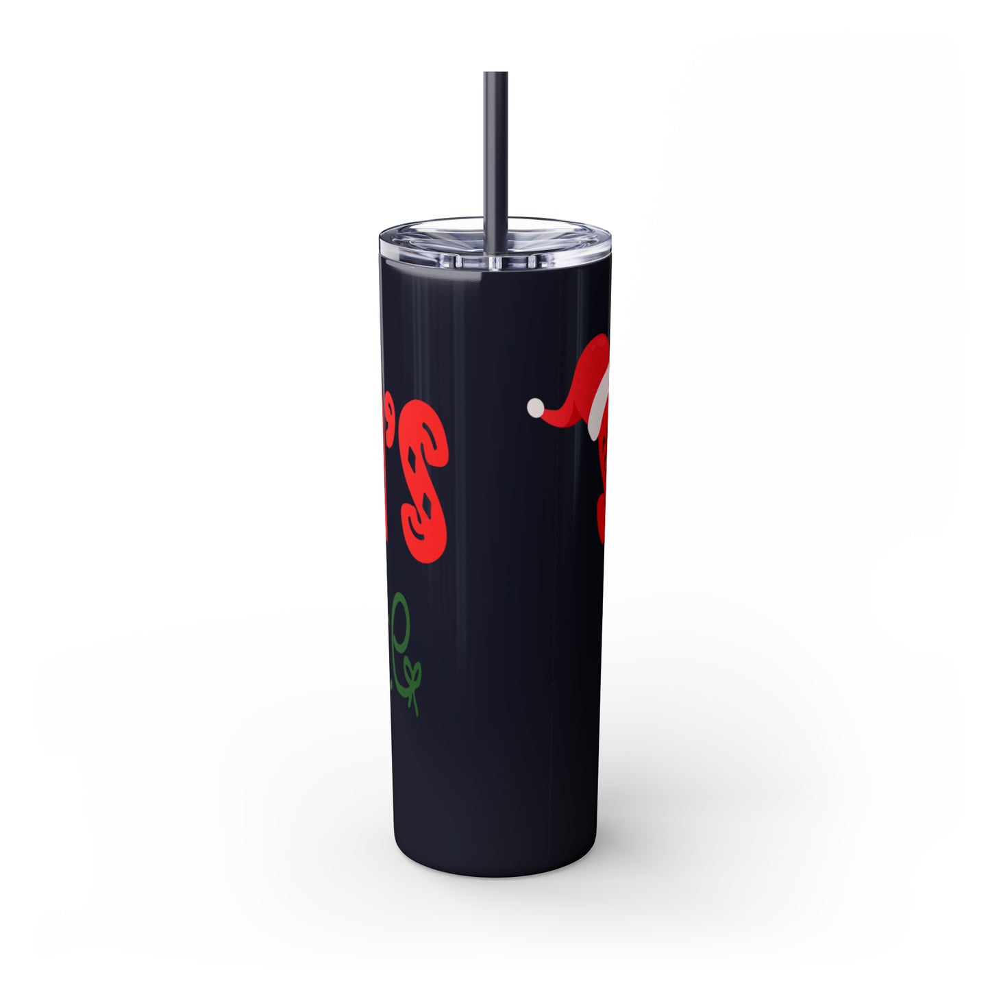 Santa's Favorite Mom Skinny Tumbler with Straw, 20oz