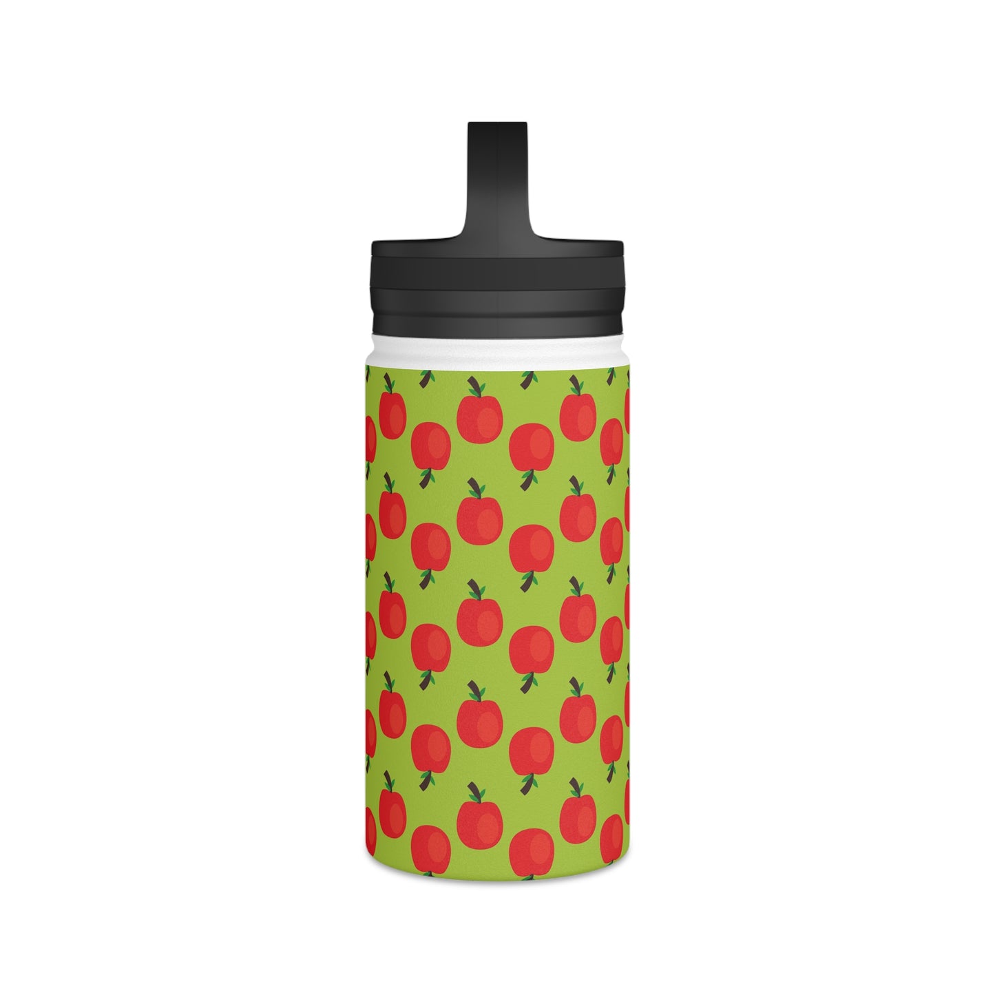 Back To School Apples Stainless Steel Water Bottle, Handle Lid