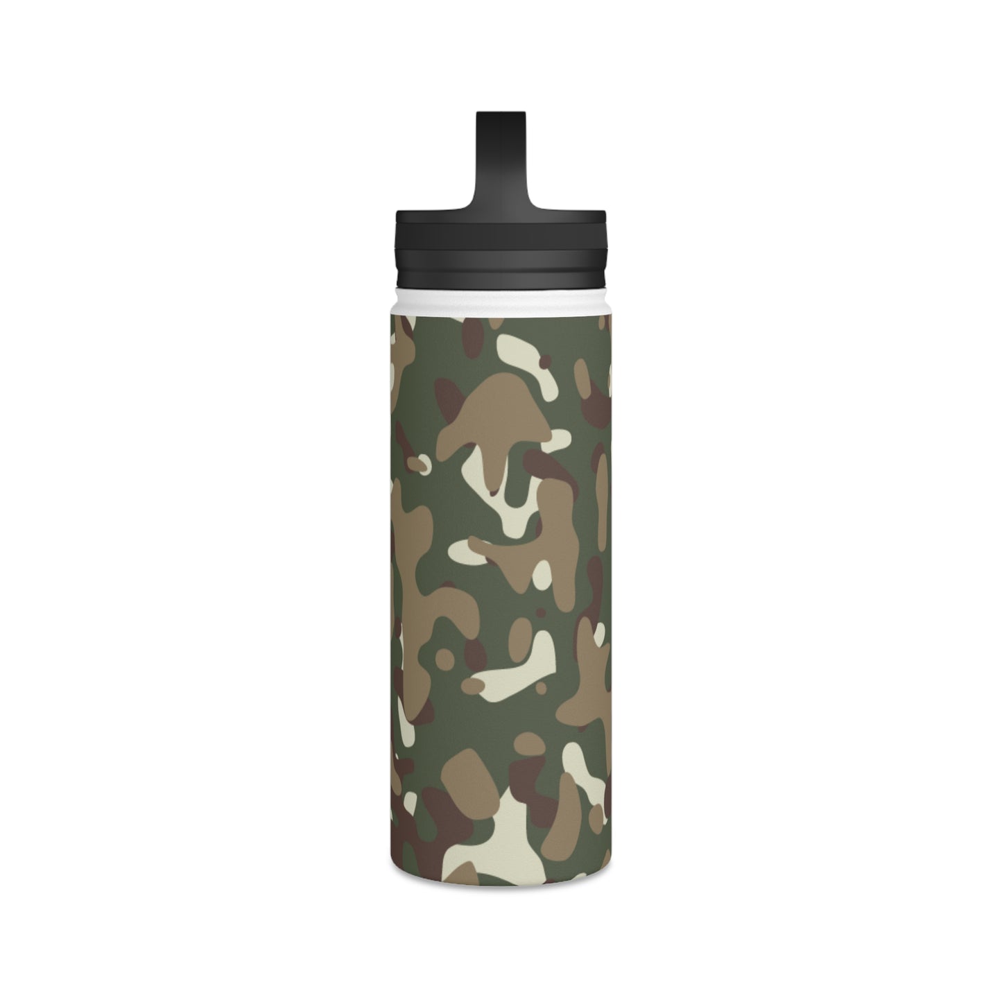 Back To School Camoflauge Stainless Steel Water Bottle, Handle Lid