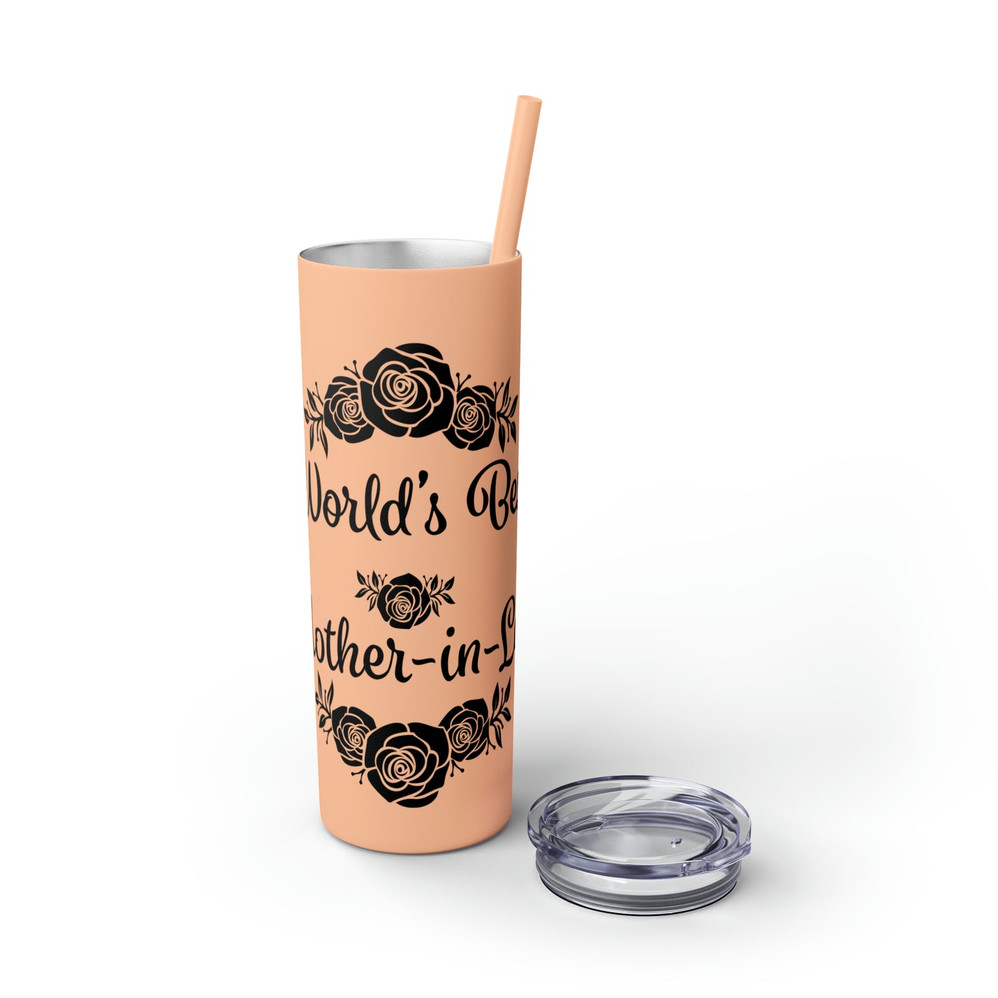 World's Best Mother-In-Law Skinny Tumbler with Straw, 20oz