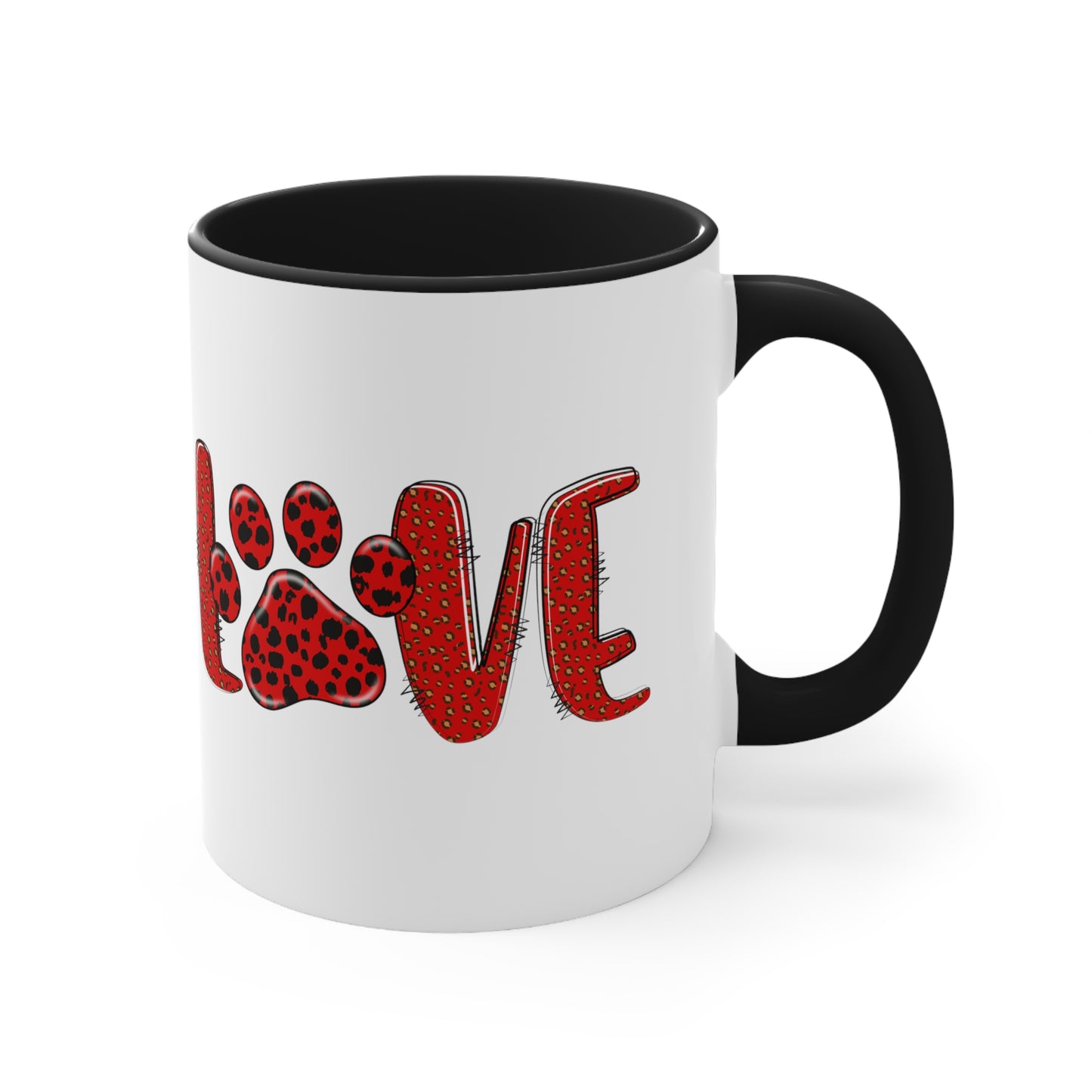 Love Valentines Day Accent Coffee Mug, 11oz