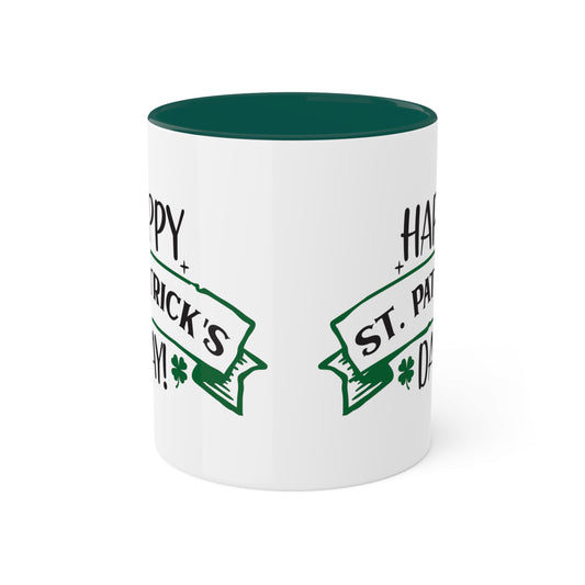 Happy St Patrick's Day Accent Mugs, 11oz