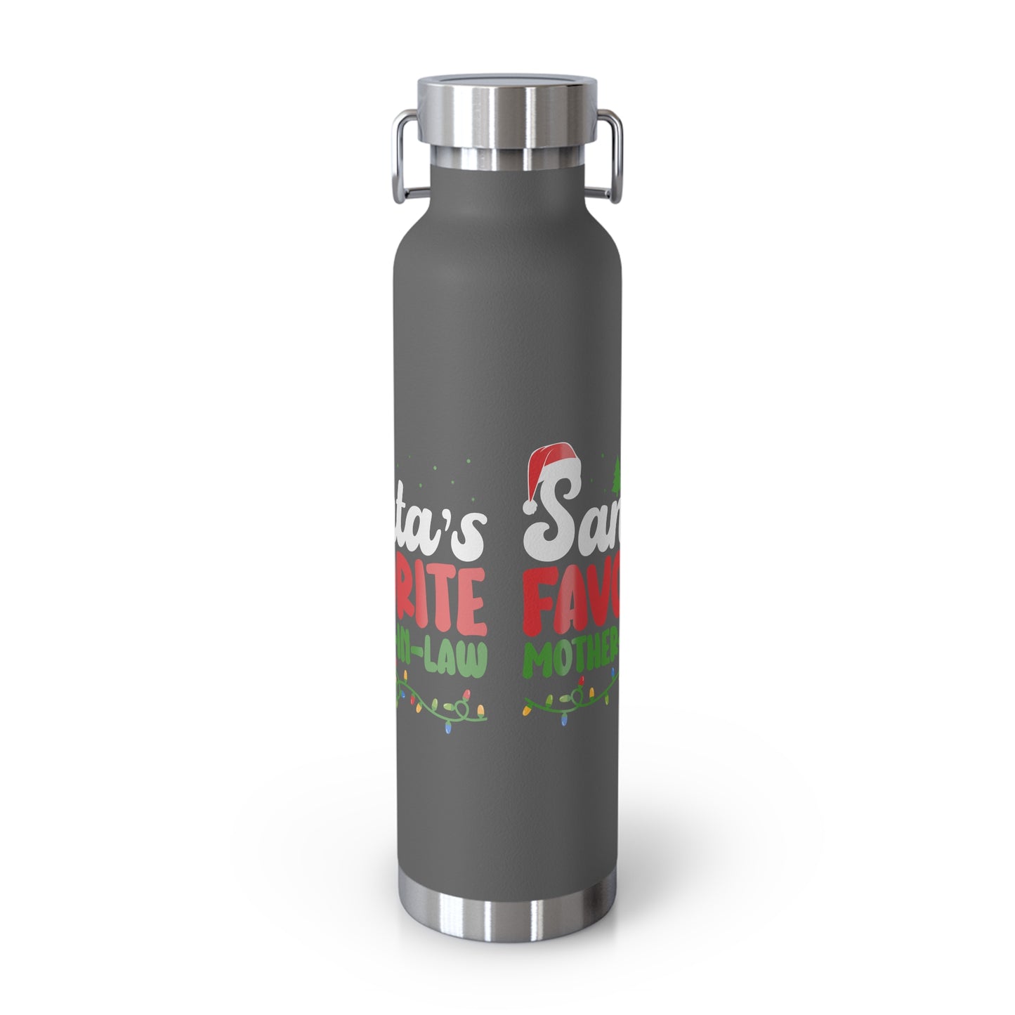 Santa's Favorite Mother-In-Law Copper Vacuum Insulated Bottle, 22oz