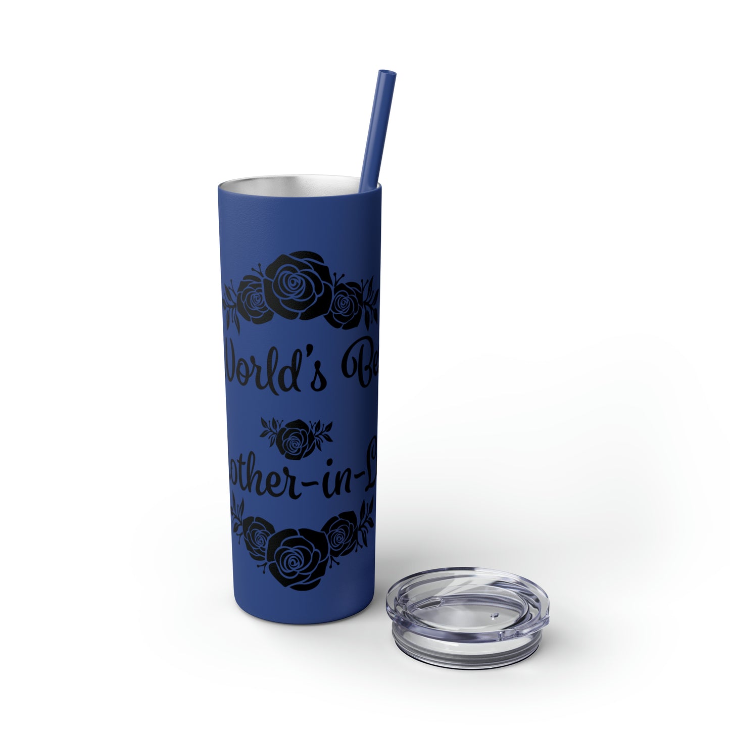 World's Best Mother-In-Law Skinny Tumbler with Straw, 20oz