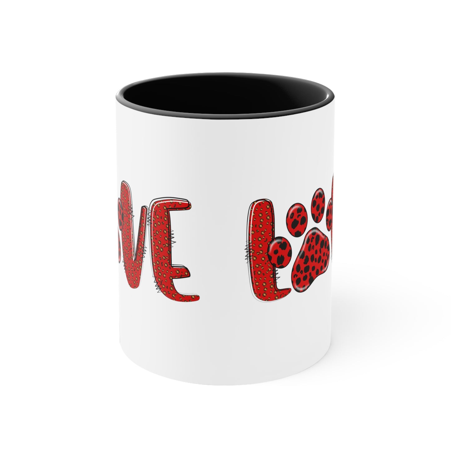 Love Valentines Day Accent Coffee Mug, 11oz