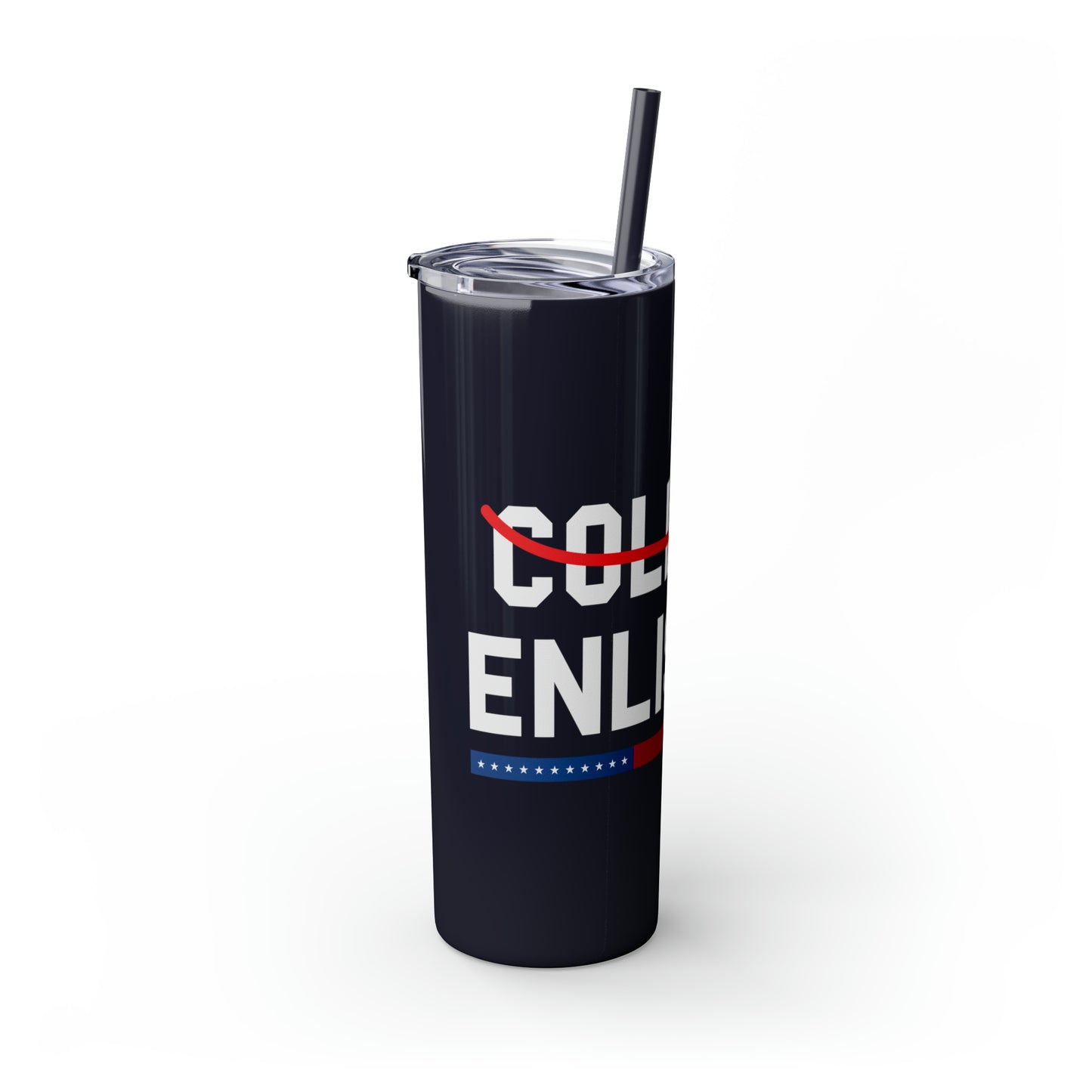 College Enlisted Skinny Tumbler with Straw, 20oz
