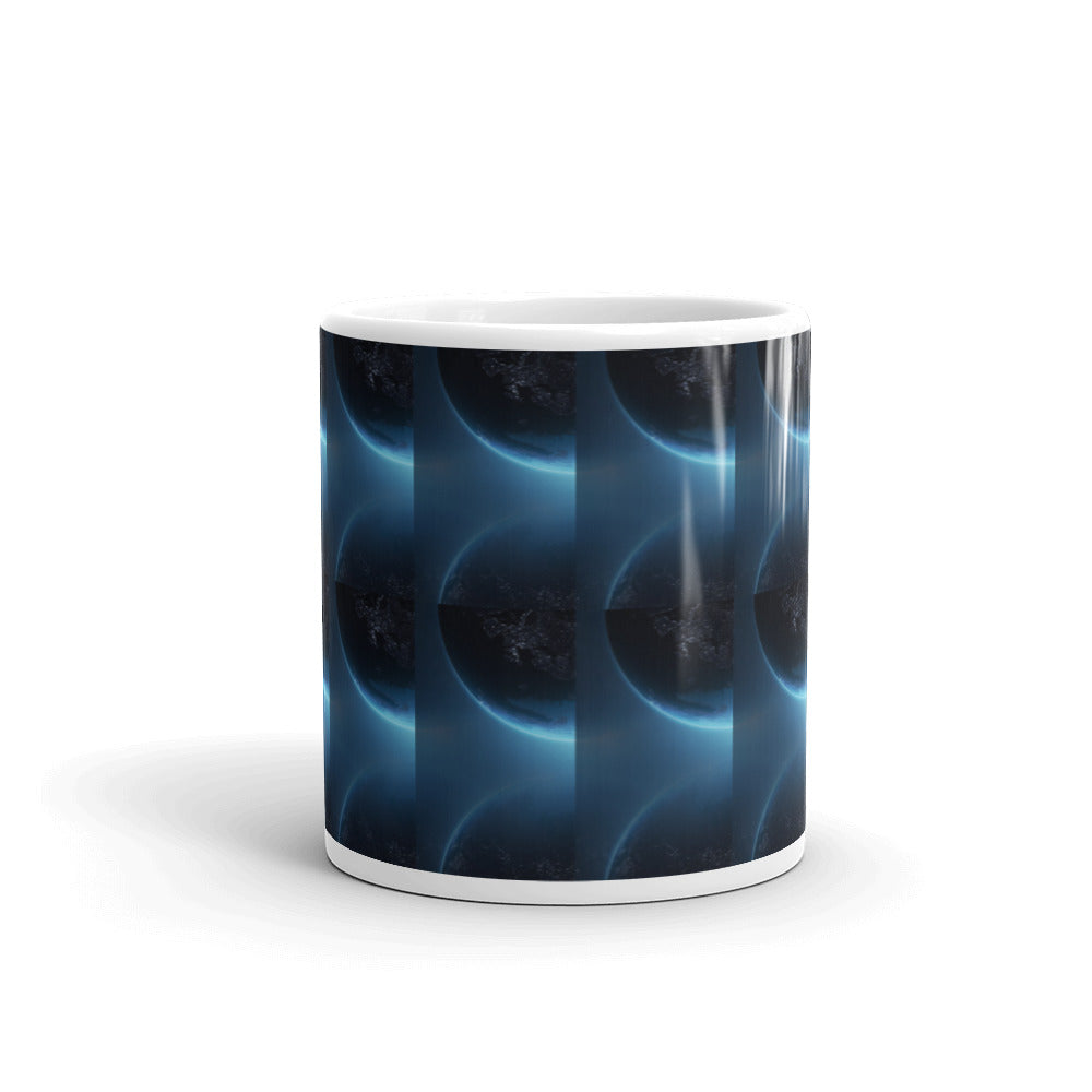The Moons Glow - White glossy mug - Science Fiction Day