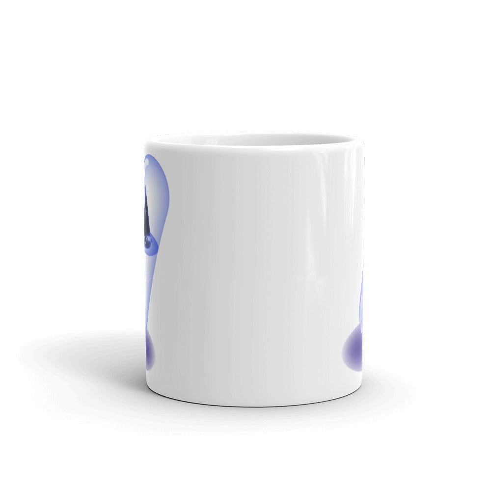 Yacht in a Purple Capsule -  White glossy mug - Science Fiction Day