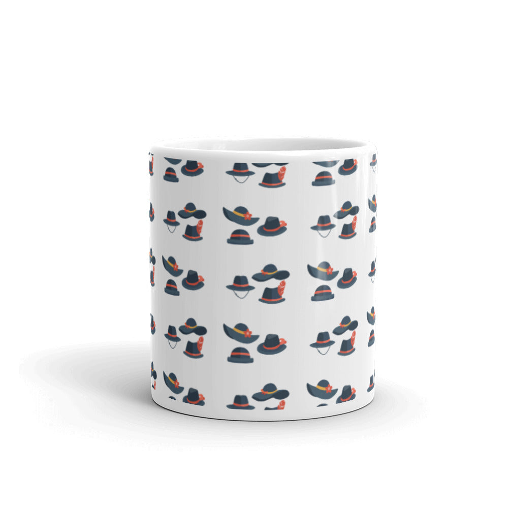Hat Icons - White glossy mug - National Hat Day