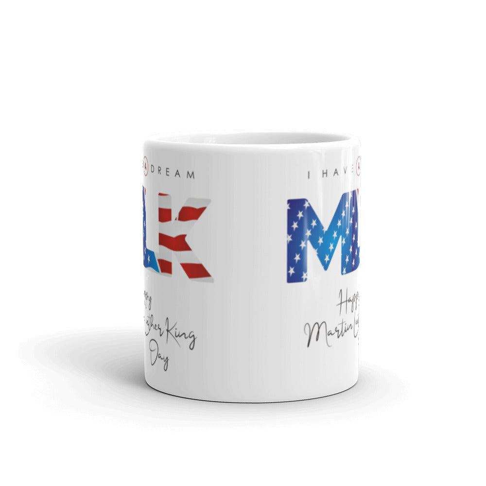 Happy MLK Day - White glossy mug - Martin Luther King Day