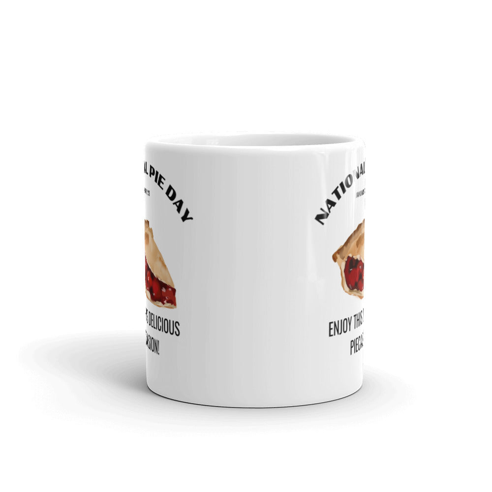 National Pie Day (Slice) - White glossy mug