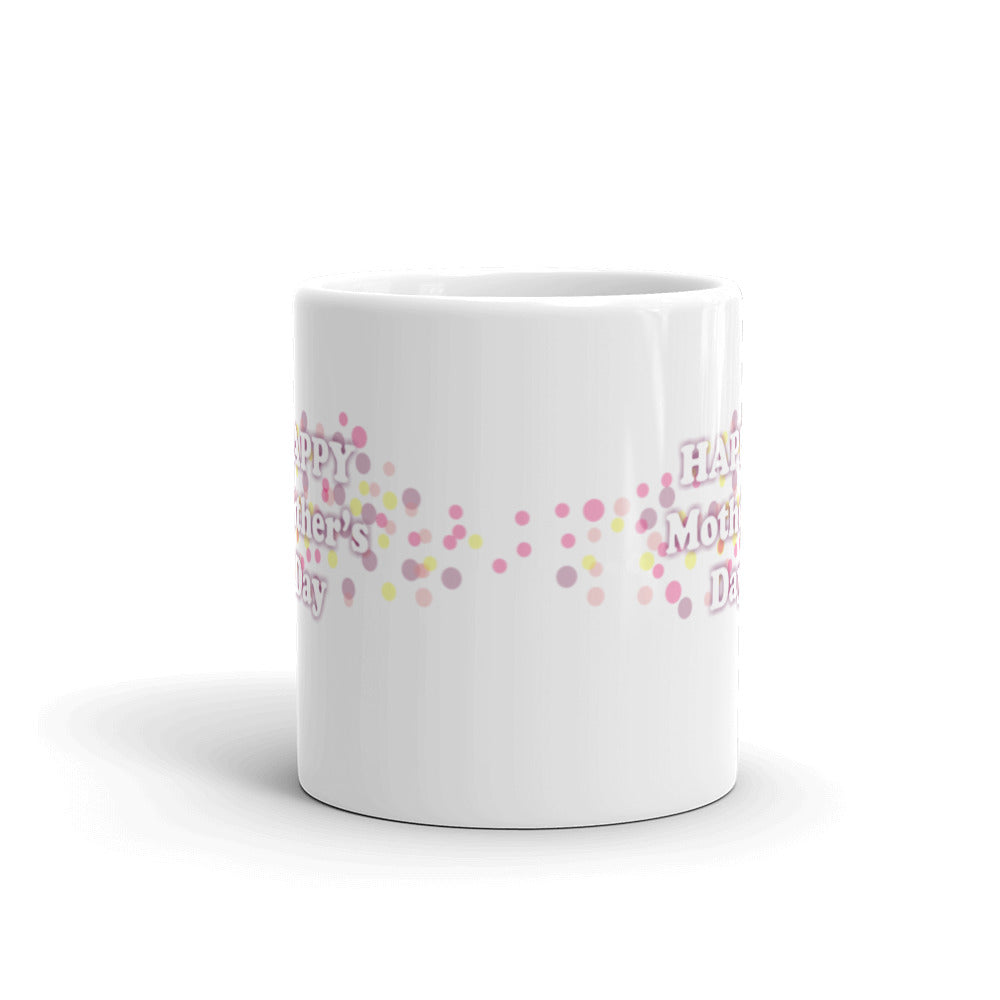 Happy Mothers Day Pastel Dots -  White glossy mug