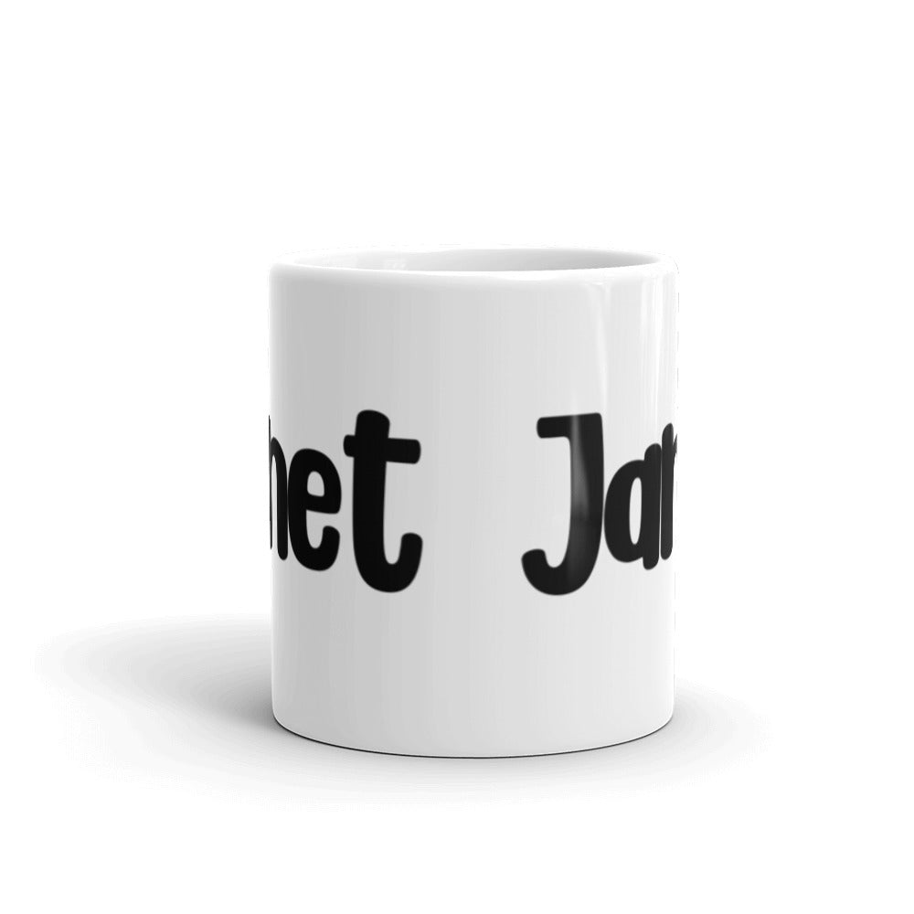 Janet - White glossy mug