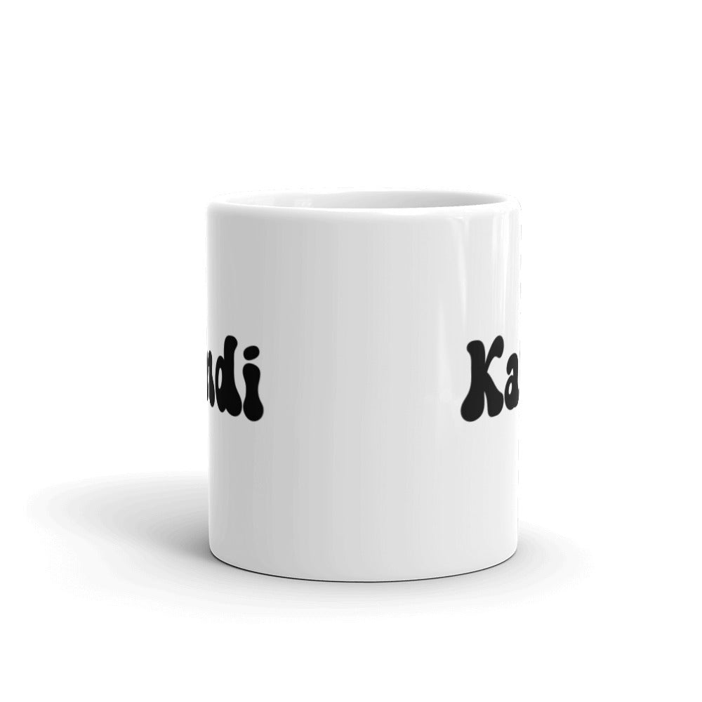 Kandi - Black & White glossy mug
