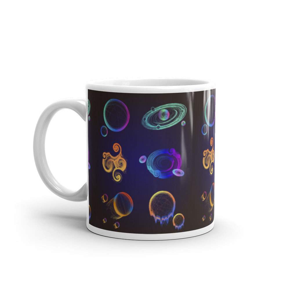 Planets Aligned - White glossy mug - Science Fiction Day