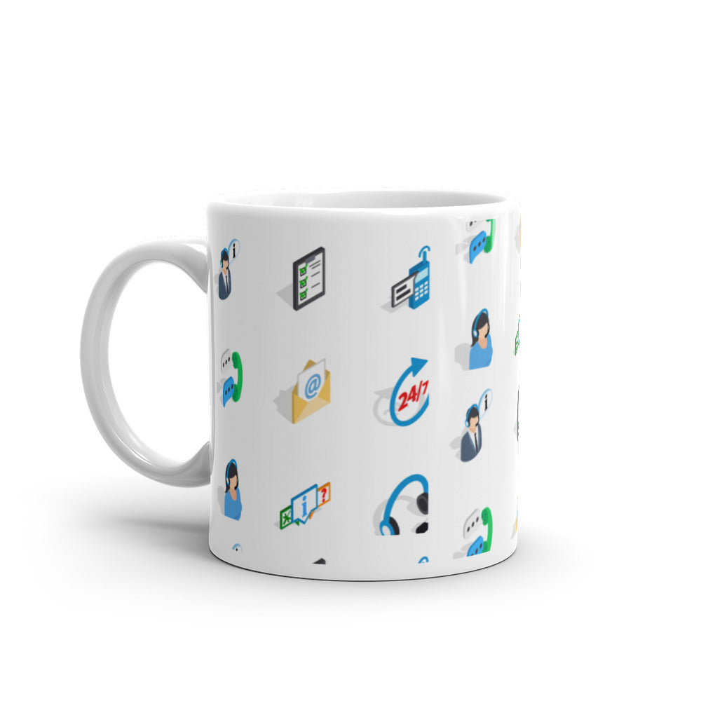 Customer Service - White glossy mug - Get to Know Your Customer Day